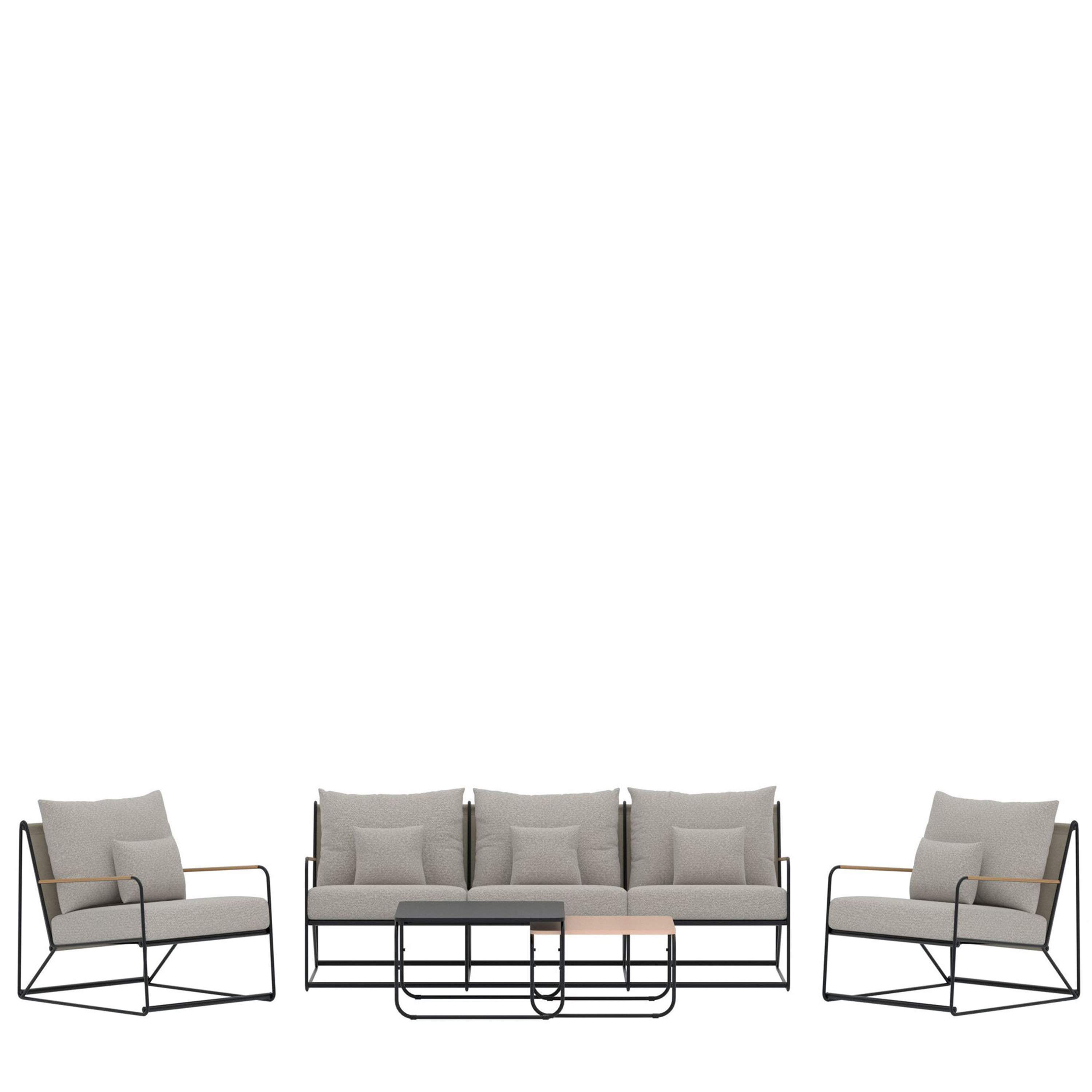 Venture Home - Palazzo Loungeset Black/Beige Bouclé - Svart
