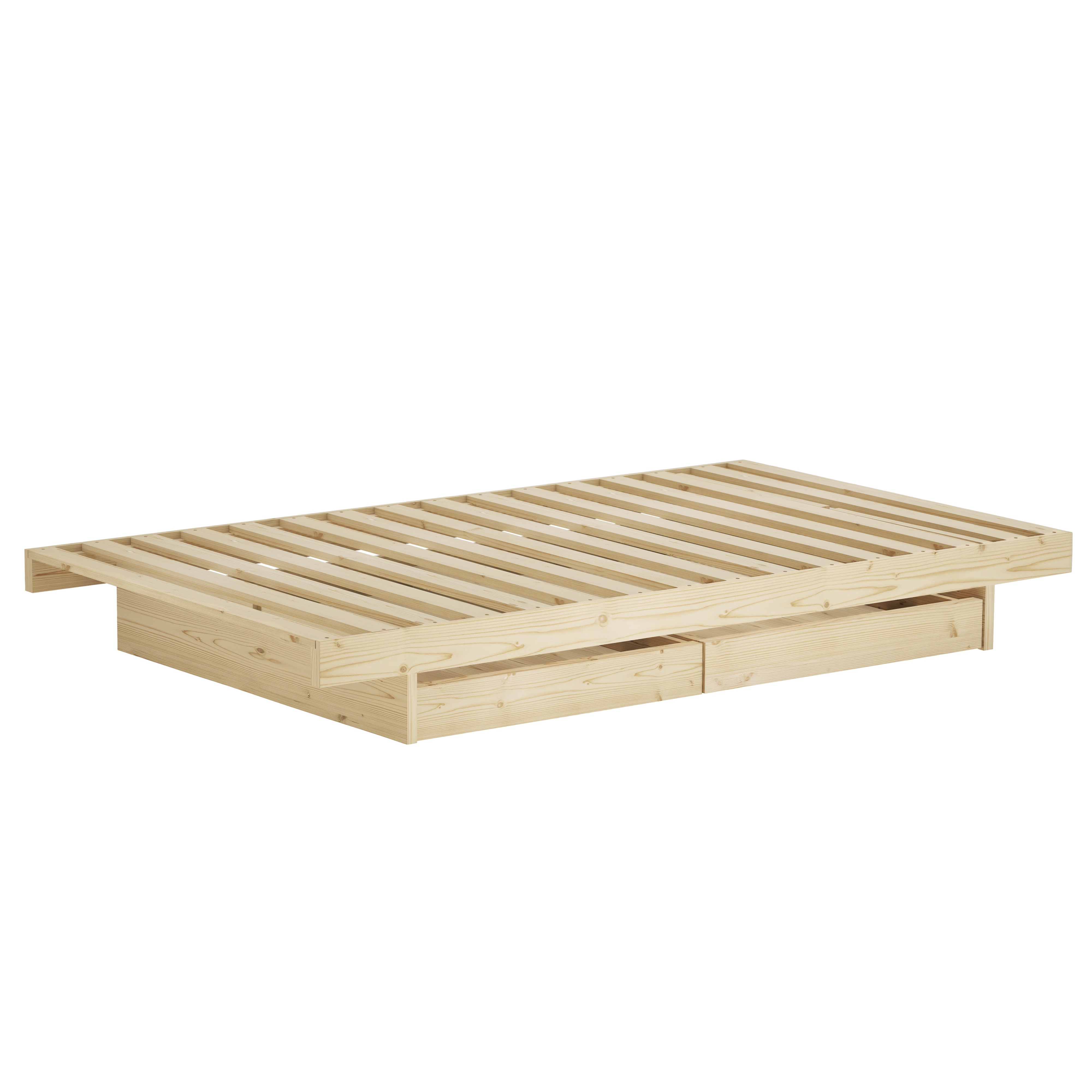 Karup Design - Kanso Sängram inkl 2 Lådor Raw 120cm - Trä
