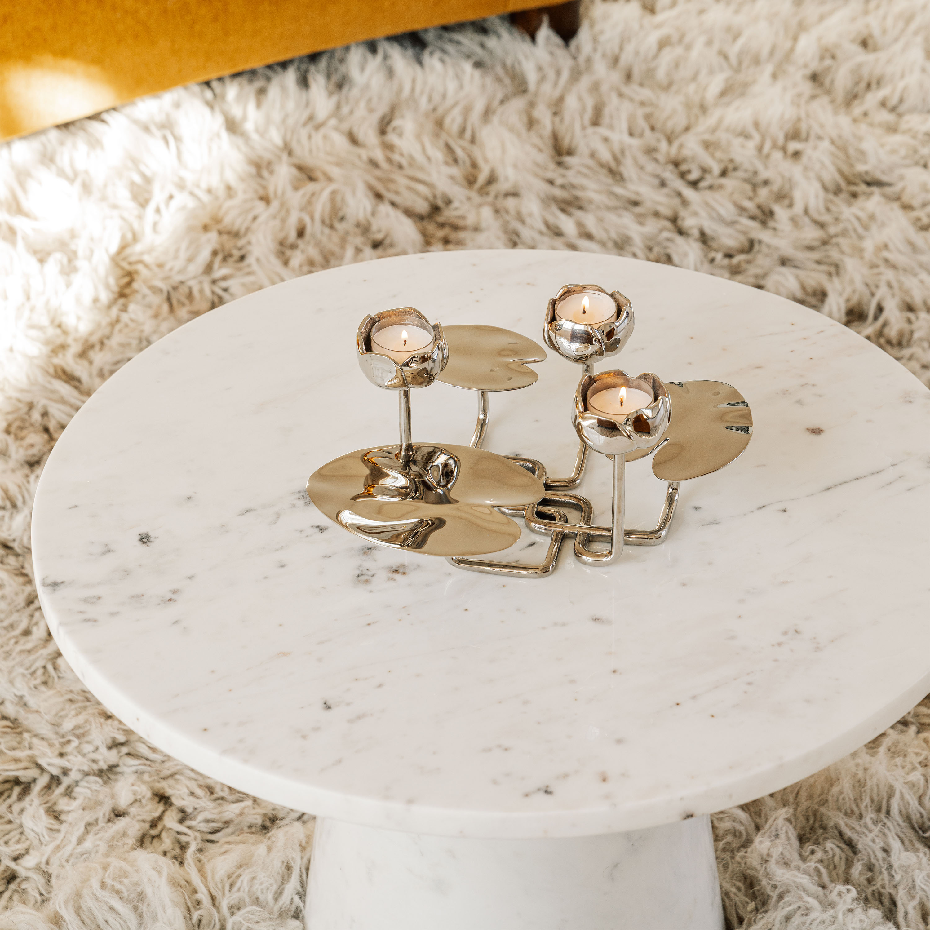 Hilke Collection Ninfea Ljusstake Silver Grande