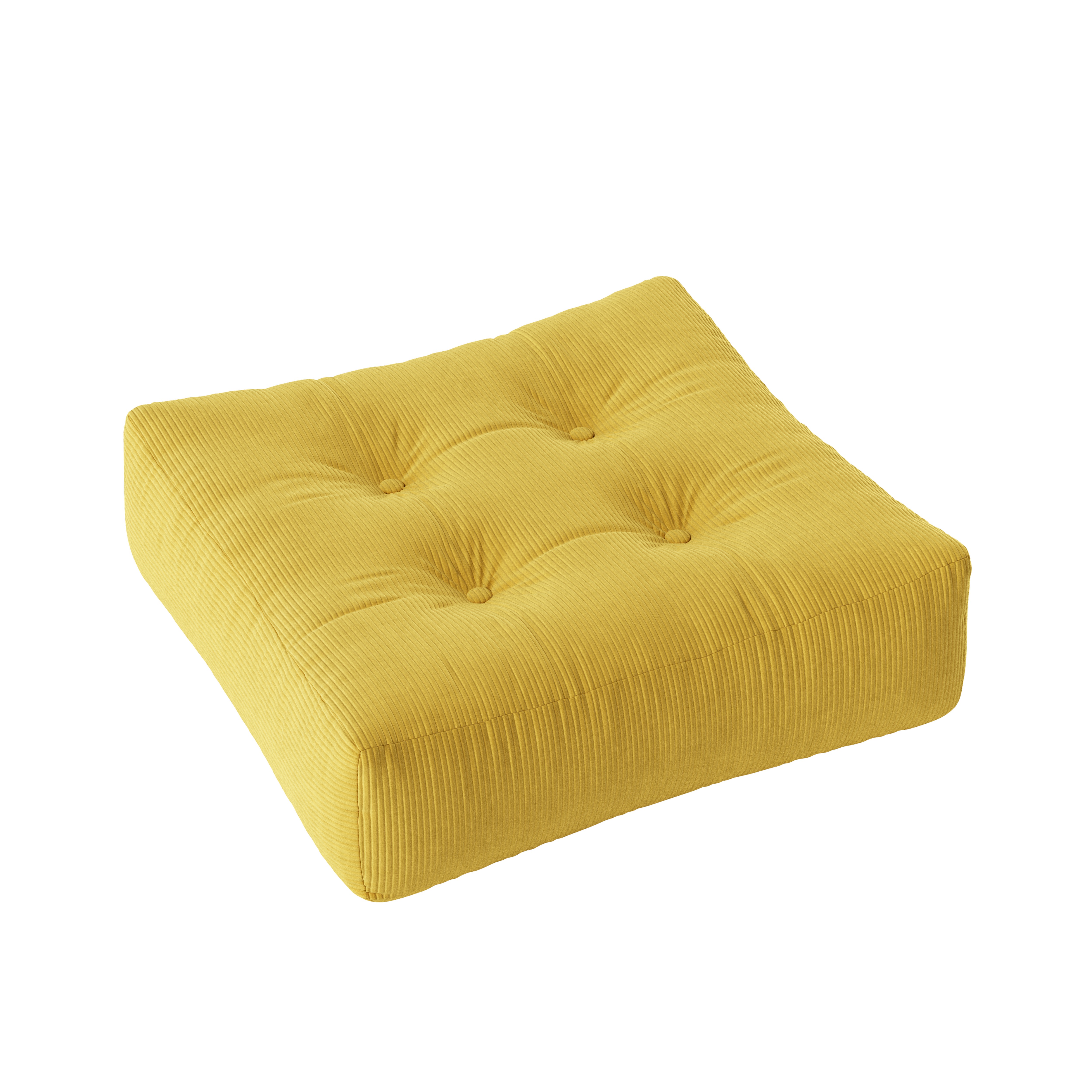 Karup Design - More Sitzpuff Honey Manchester 70x70cm - Gelb - Seitpferd
