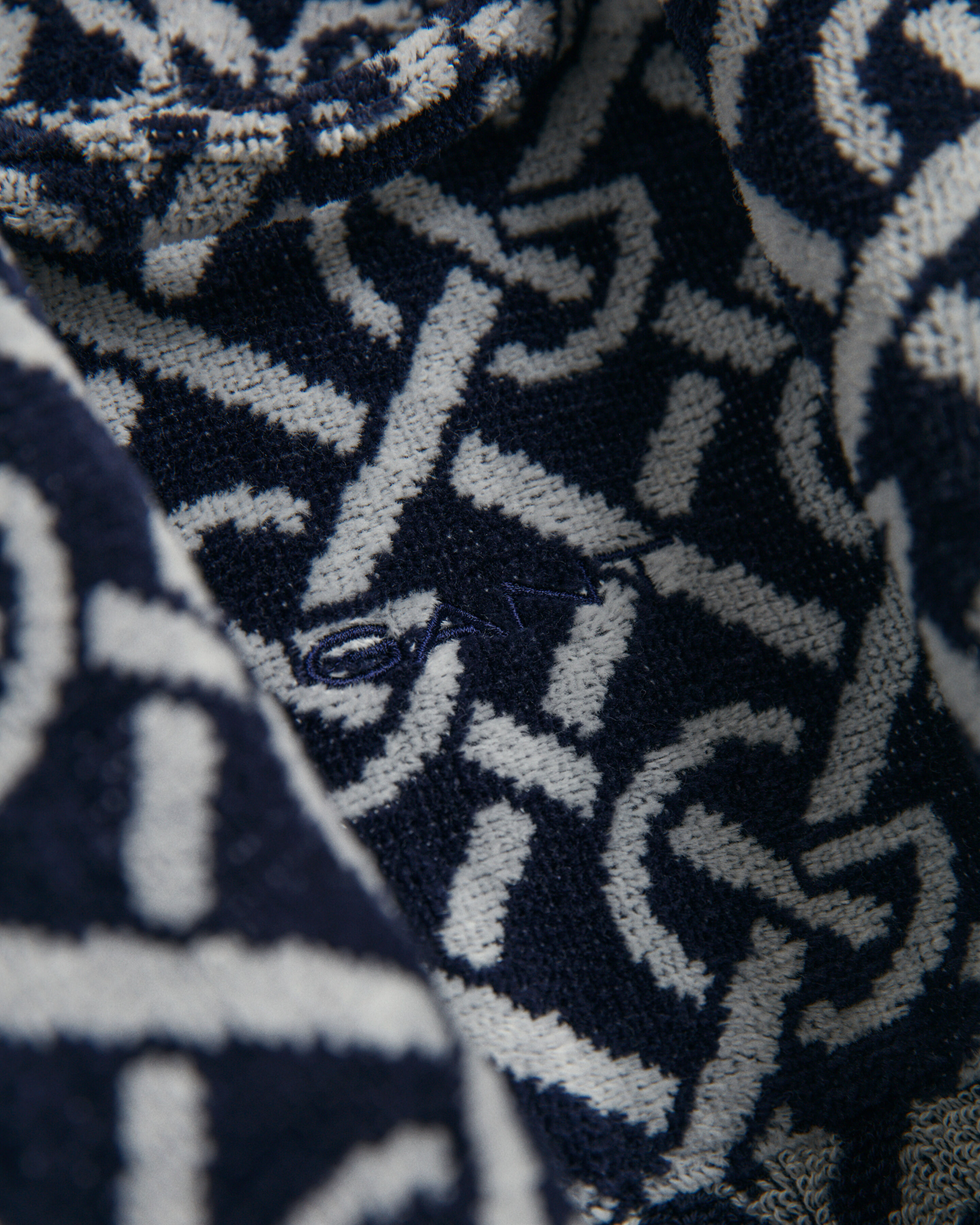 GANT Home G-Pattern Morgonrock Evening Blue M