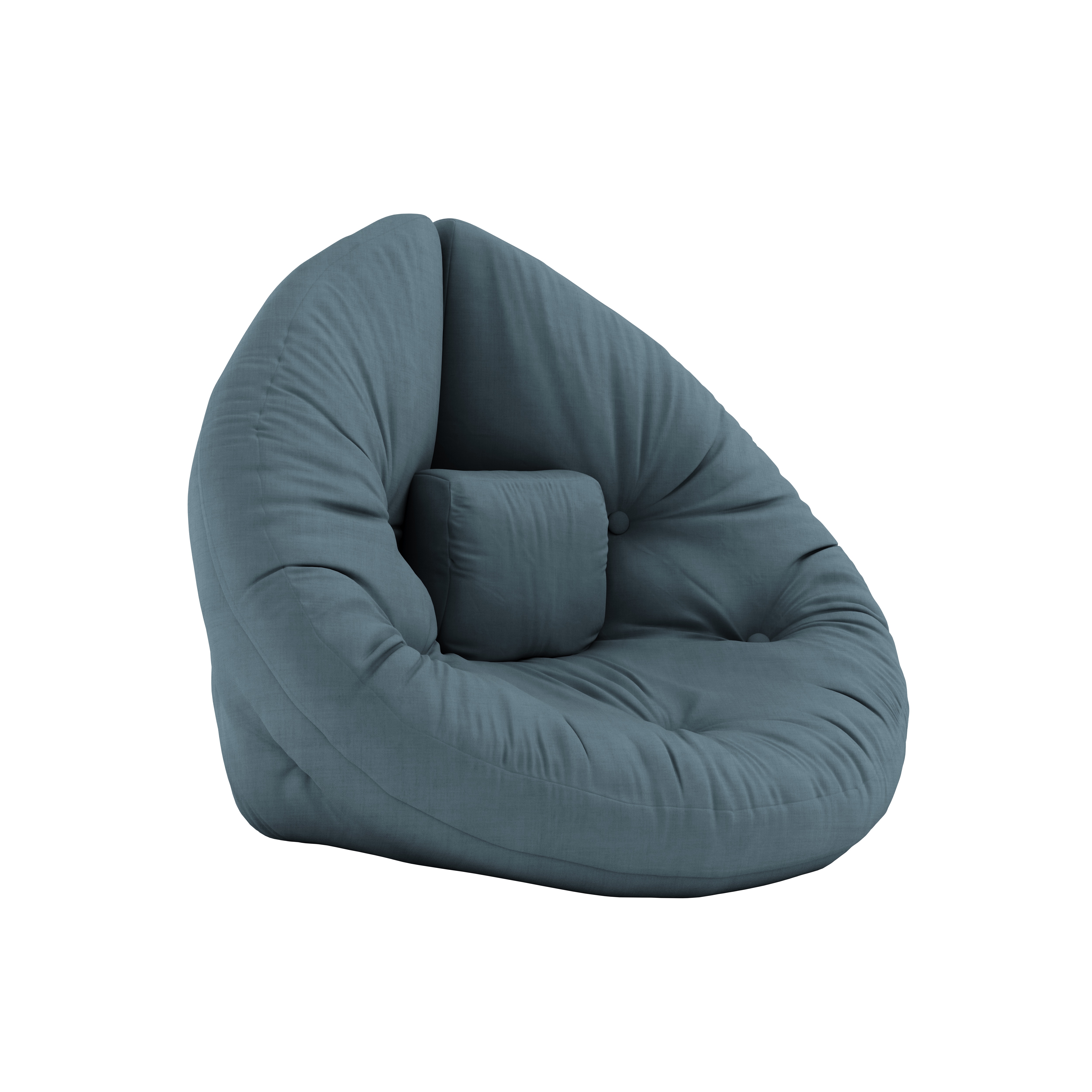 Karup Design - Mini Nido Loungepuff Petrol Blue - Blå - Barnmöbel, Barnrum