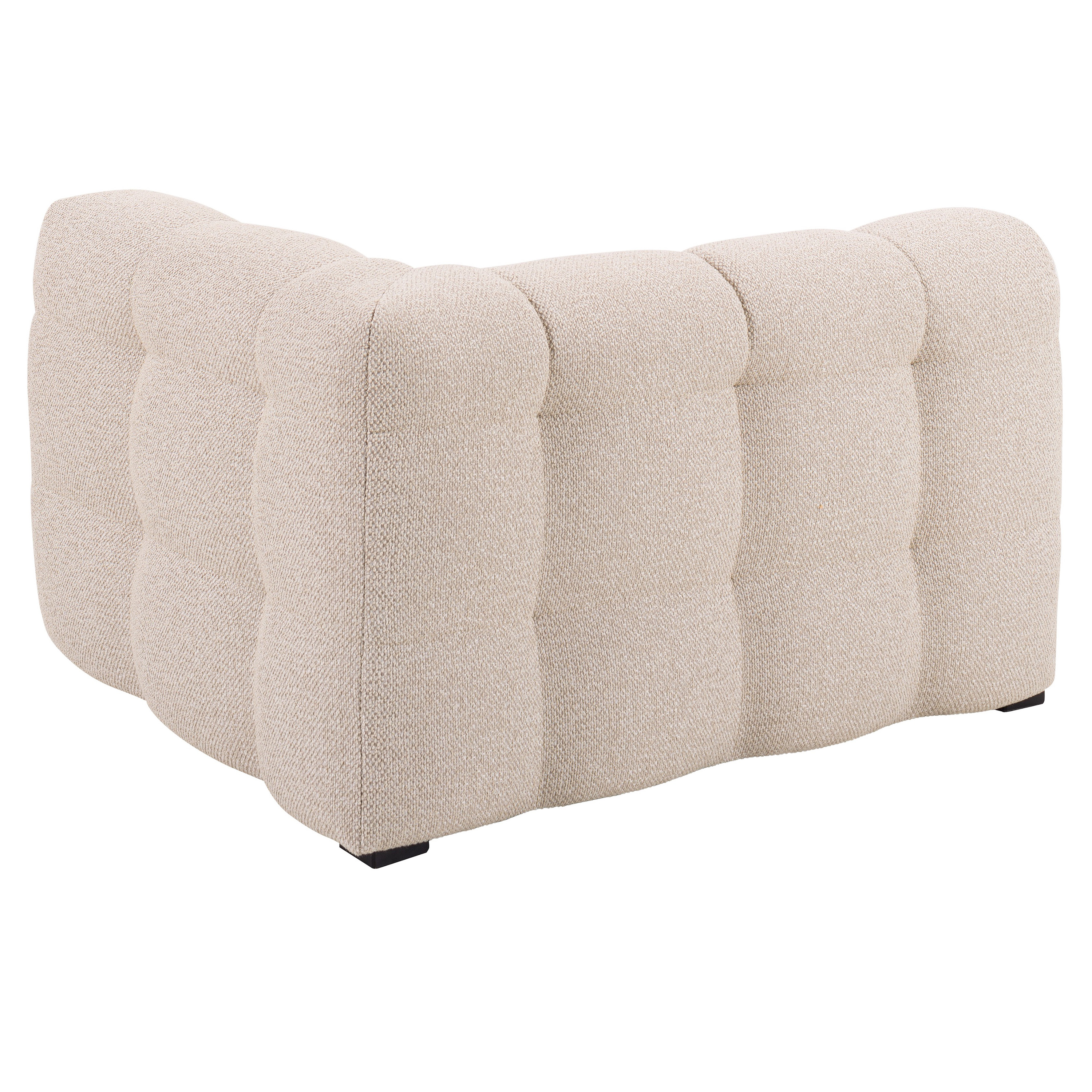 Sleepo Collection Billie 1-sits Soffmodul Höger Armstöd Beige Bouclé 118cm