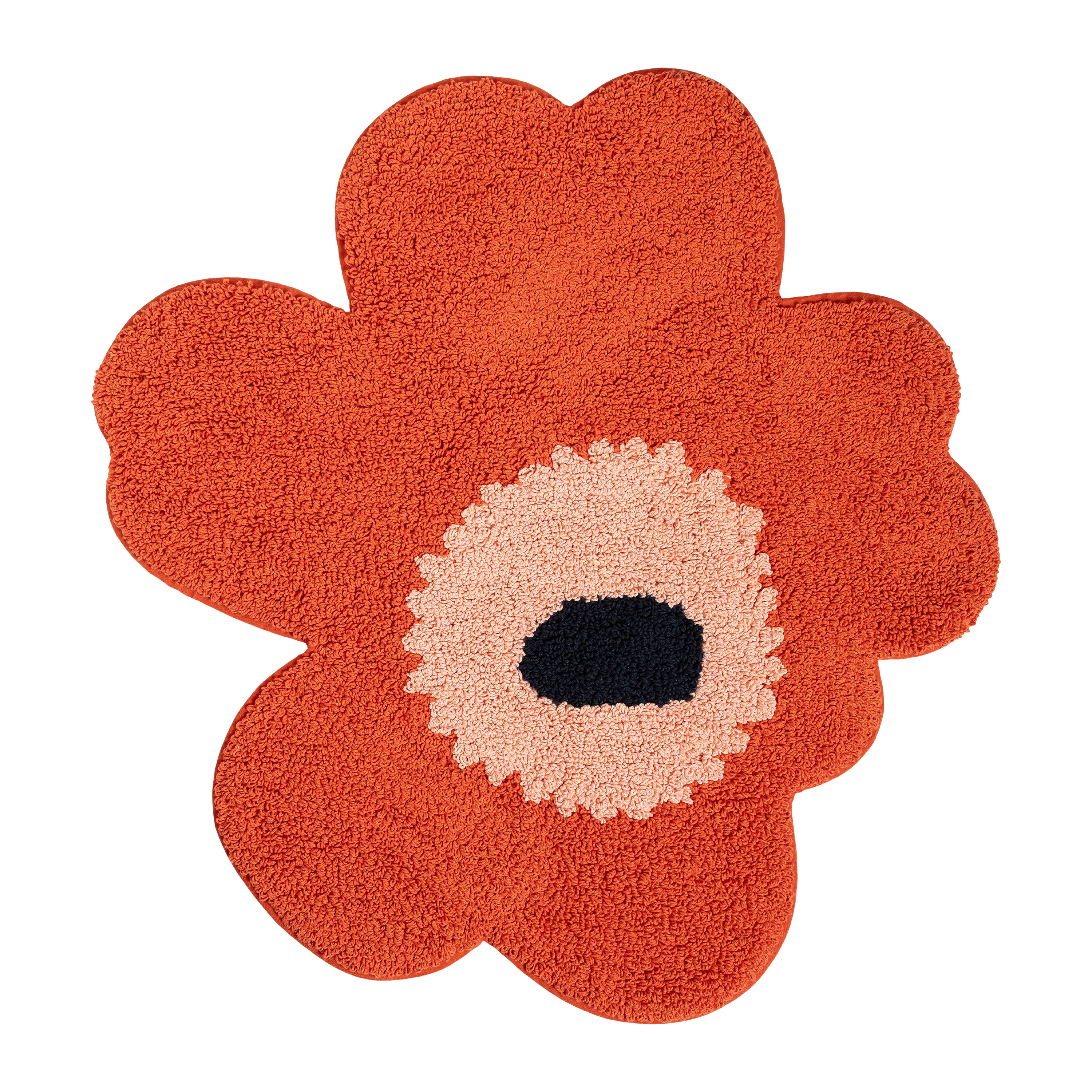 Unikko Badrumsmatta Orange Red/Powder 73x74
