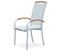 Nydala Stapelstol Vit/Teak