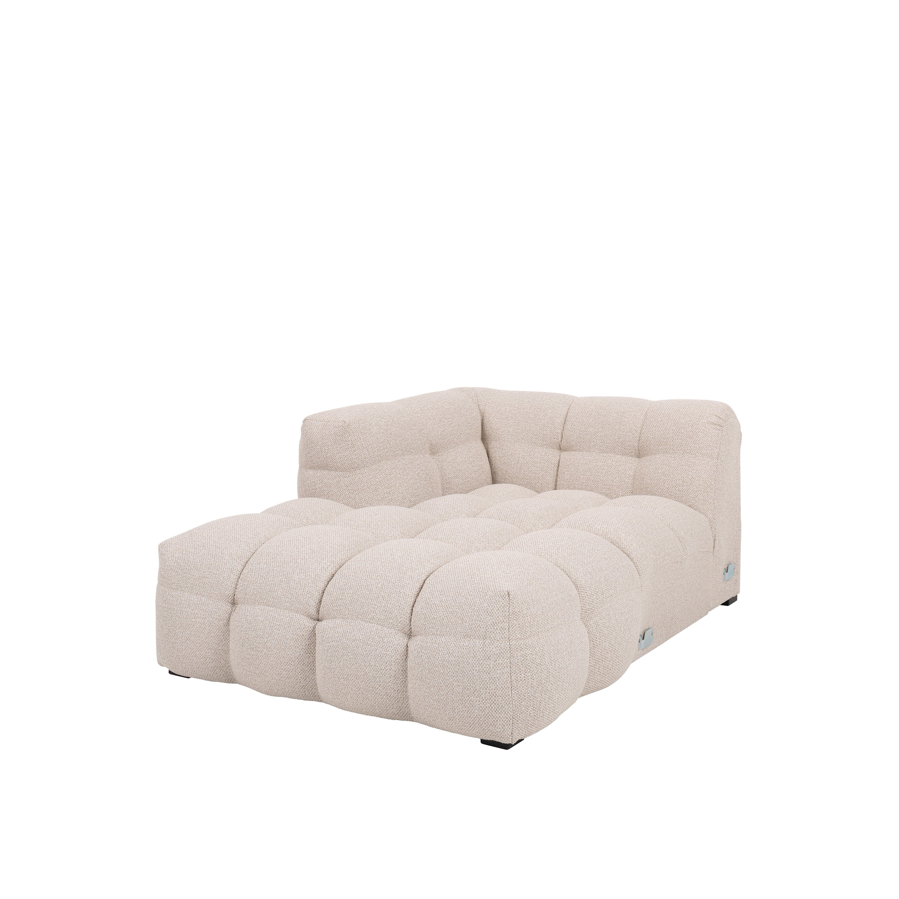 Billie Sjeselongmodul Venstre Armlene Beige Bouclé 118cm