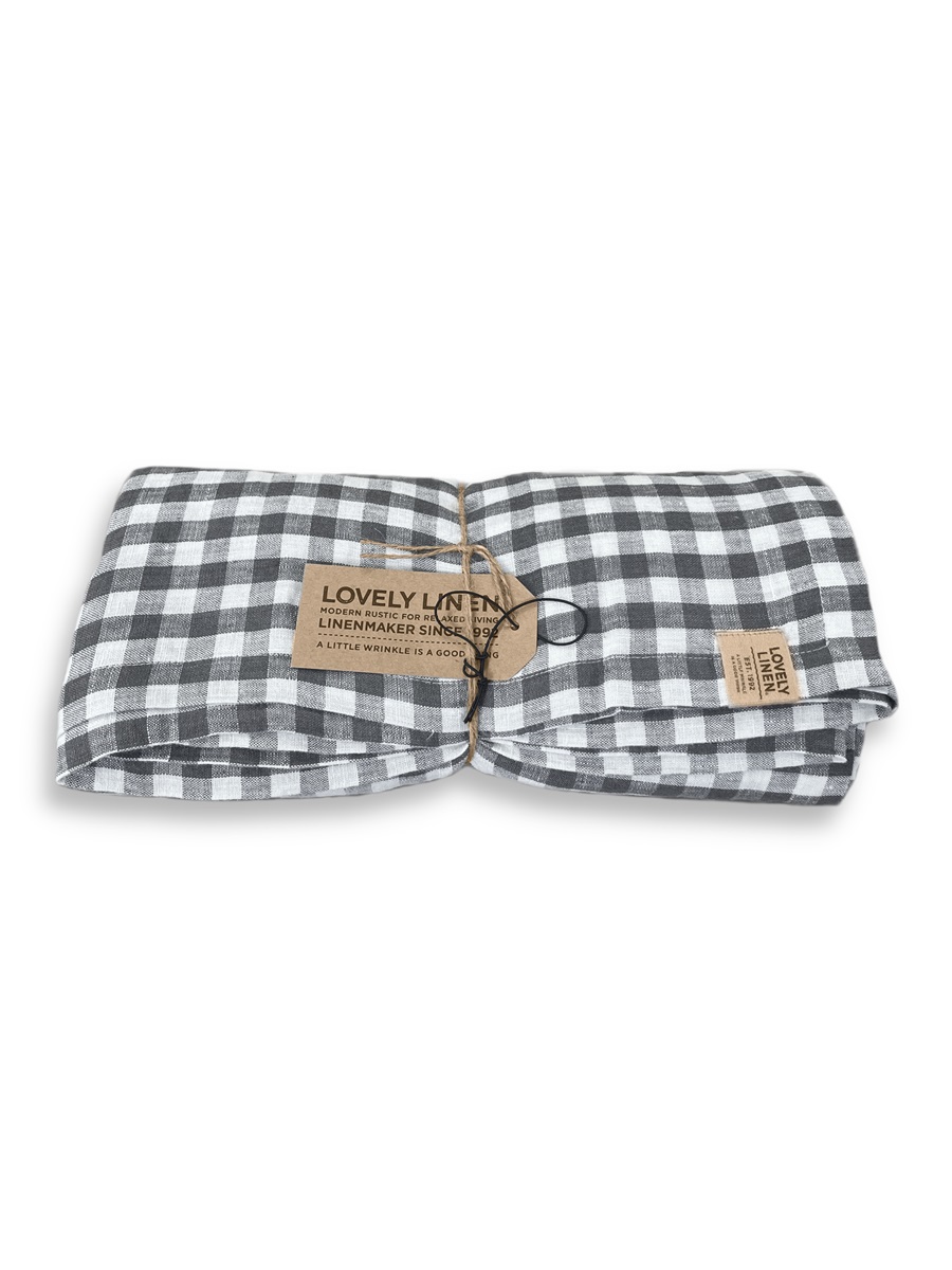 Misty Duk Linne Square Dark Grey 145x380