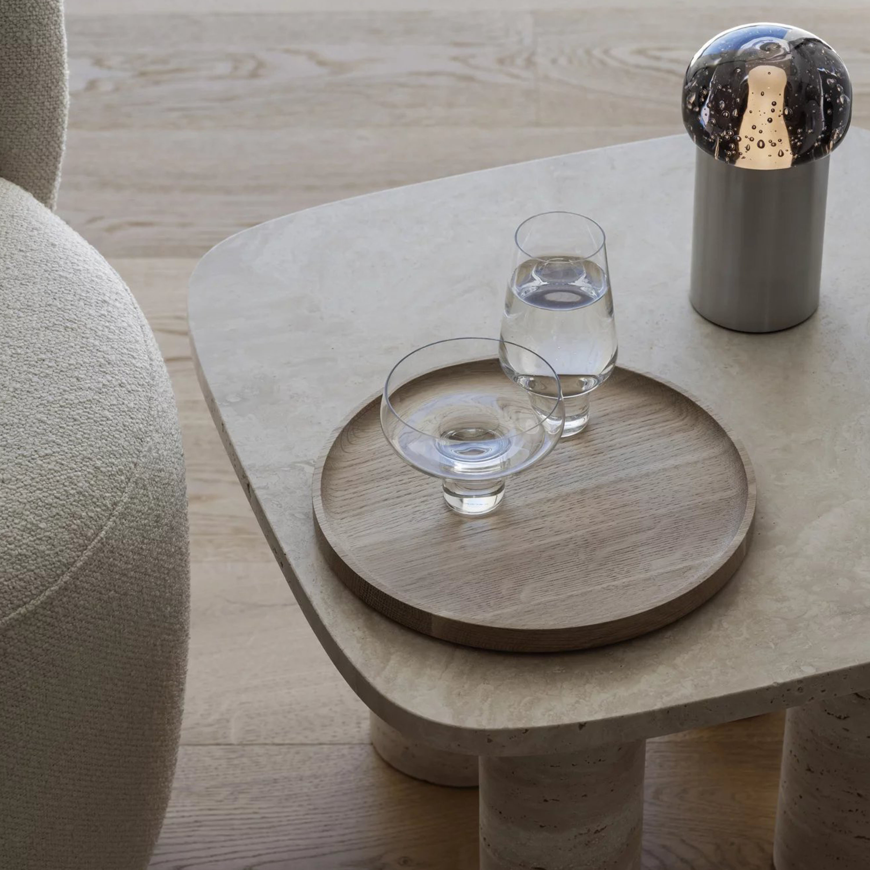 Blomus Iris Portabel Bordlampe Silver Metal 18cm