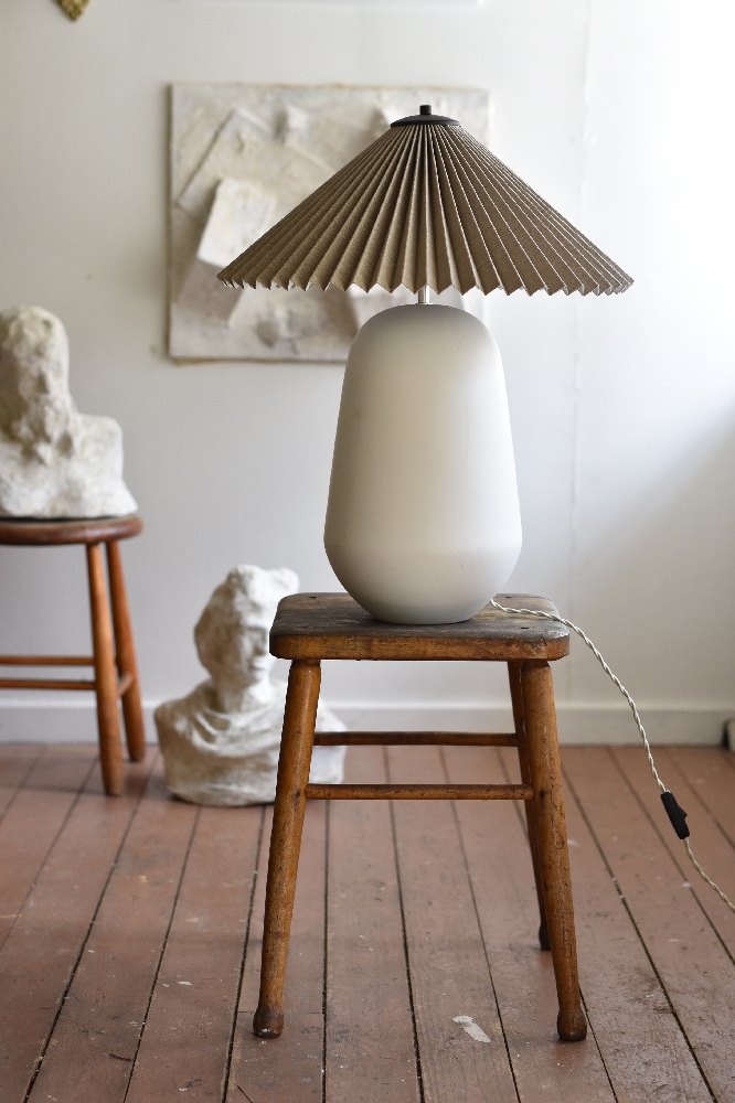 Hallbergs Belysning Carolin Plisserad Lampskärm Natur 40cm