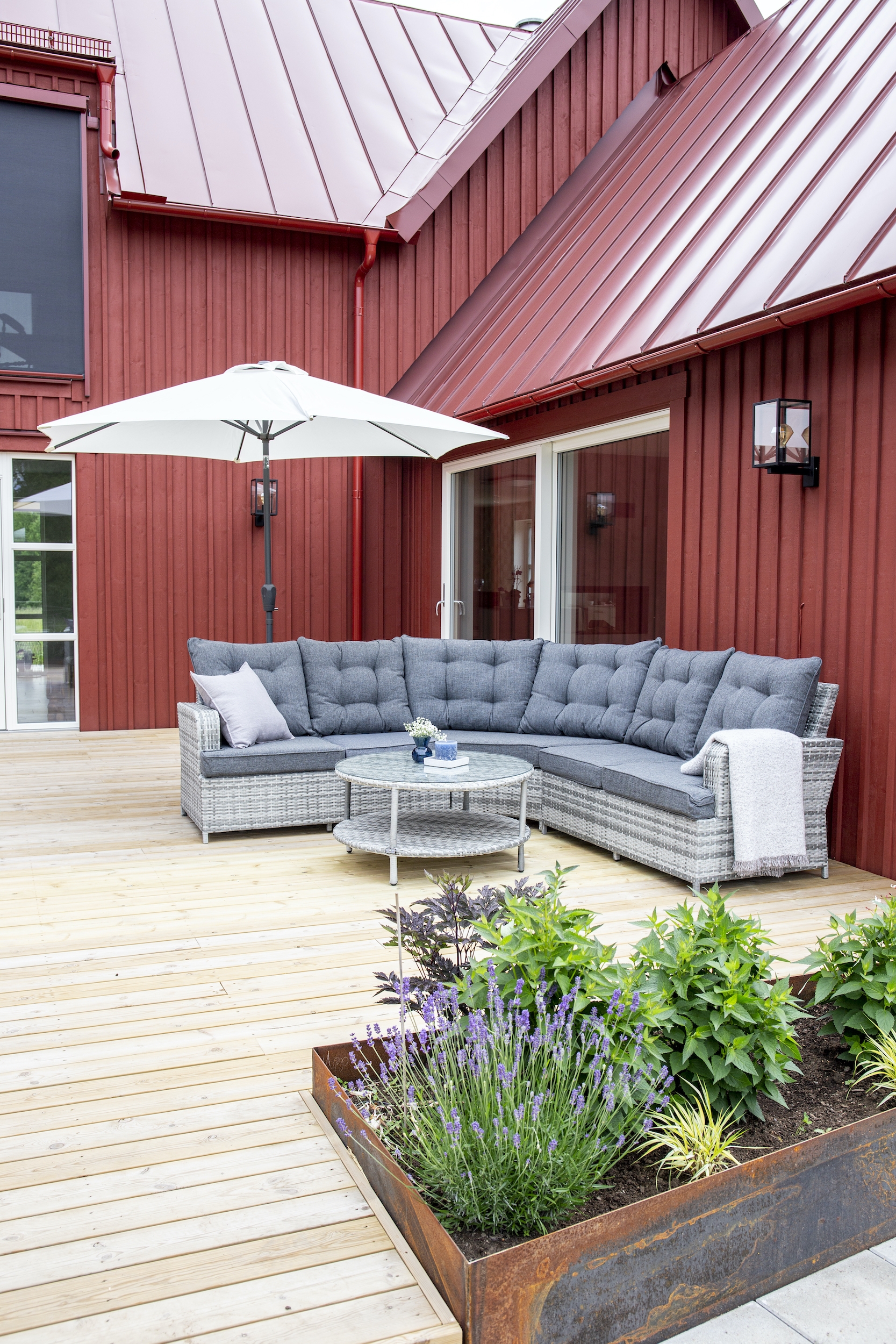 Venture Home Leeds Parasoll Vit 300cm