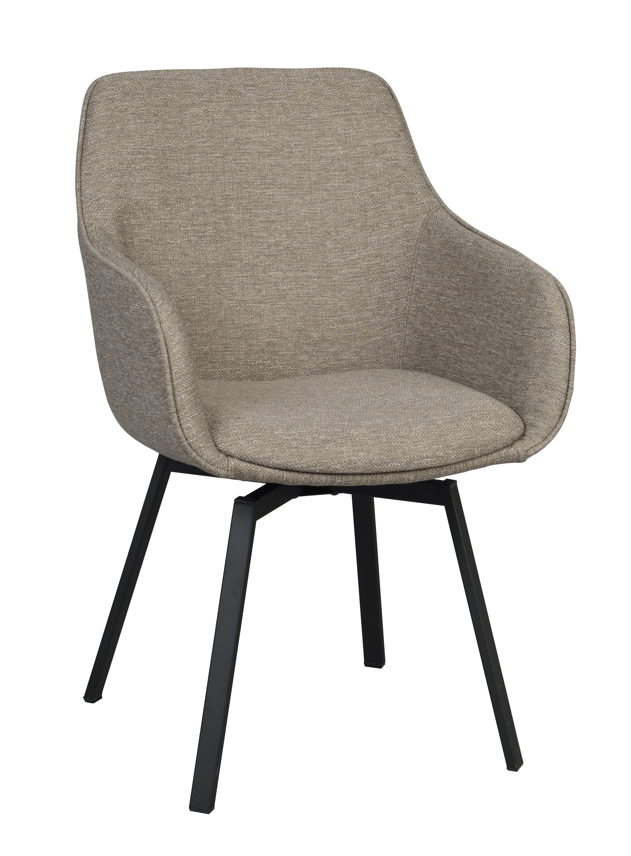 Alison Armlehnstuhl Dunkelbeige/Schwarz