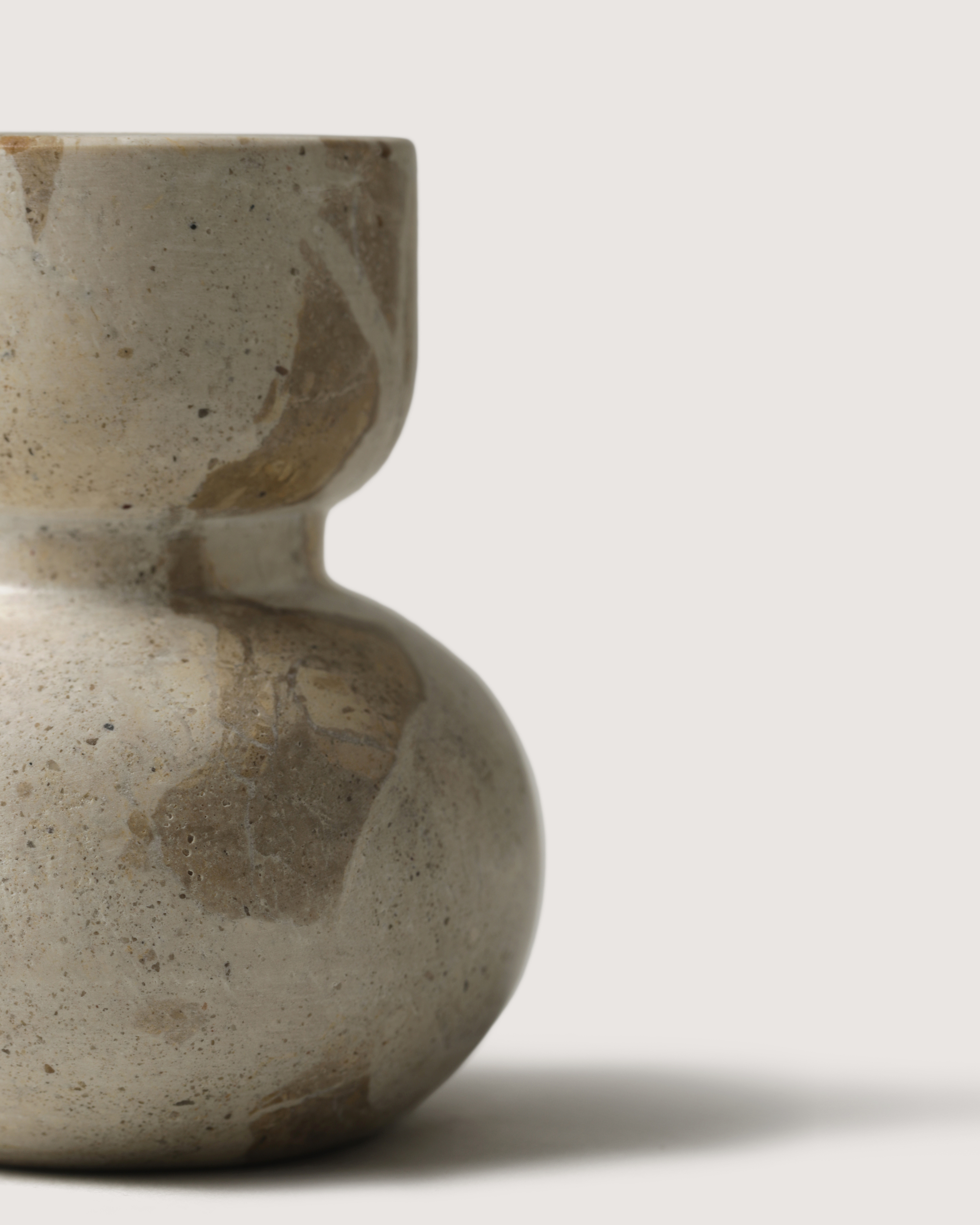 Tinted Asker Stone Lysestake Beige 10cm