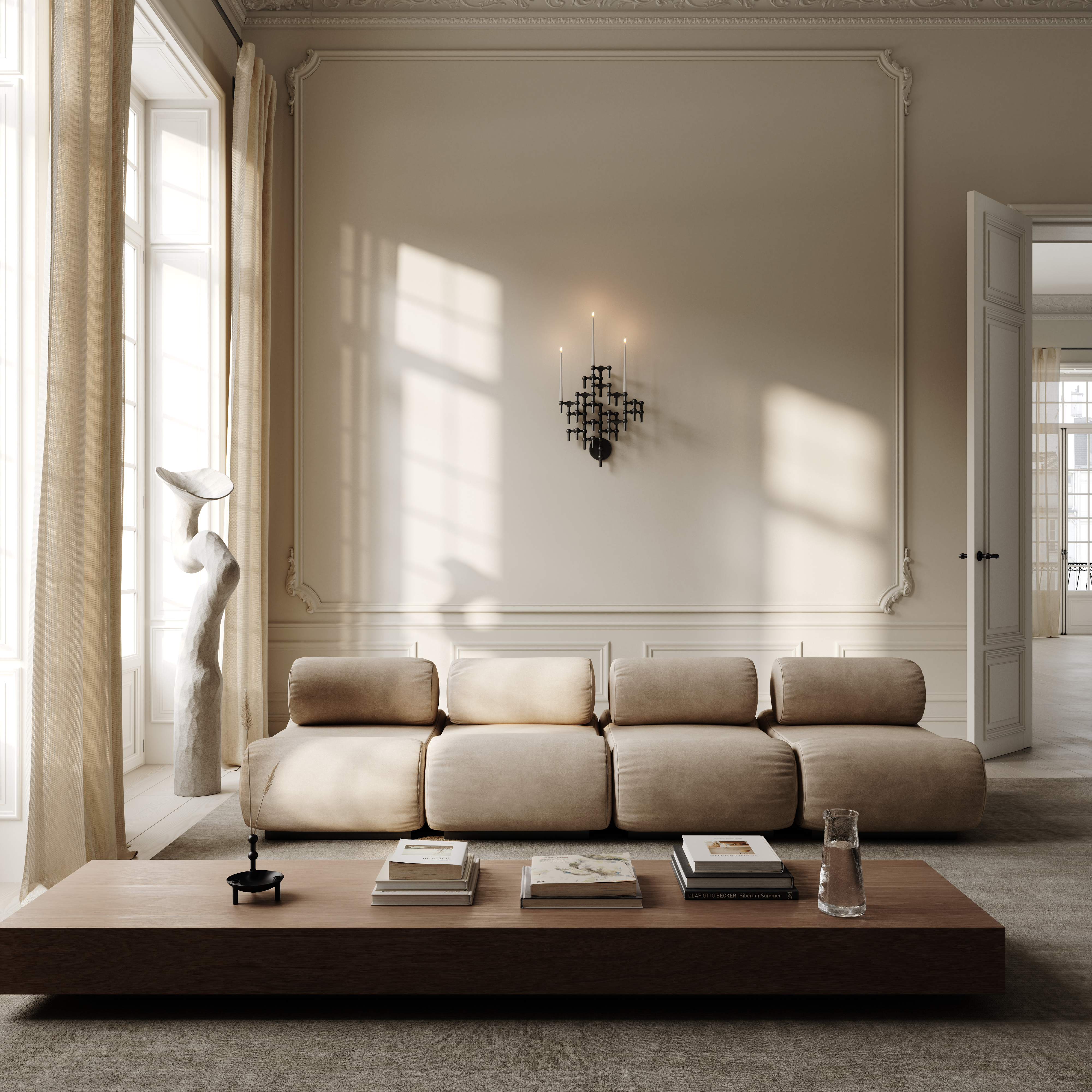 Stoff STOFF Nagel Väggljusstake Black