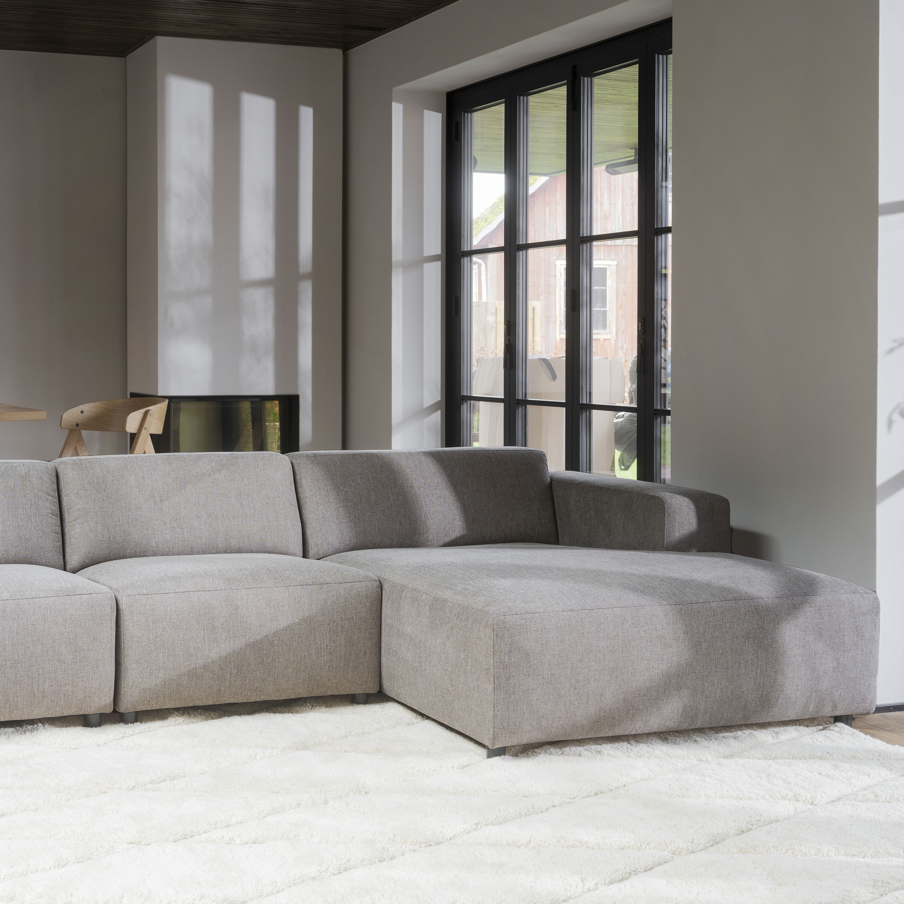 Rowico Home Willard 4-sits Soffa Schäslong Höger Beige