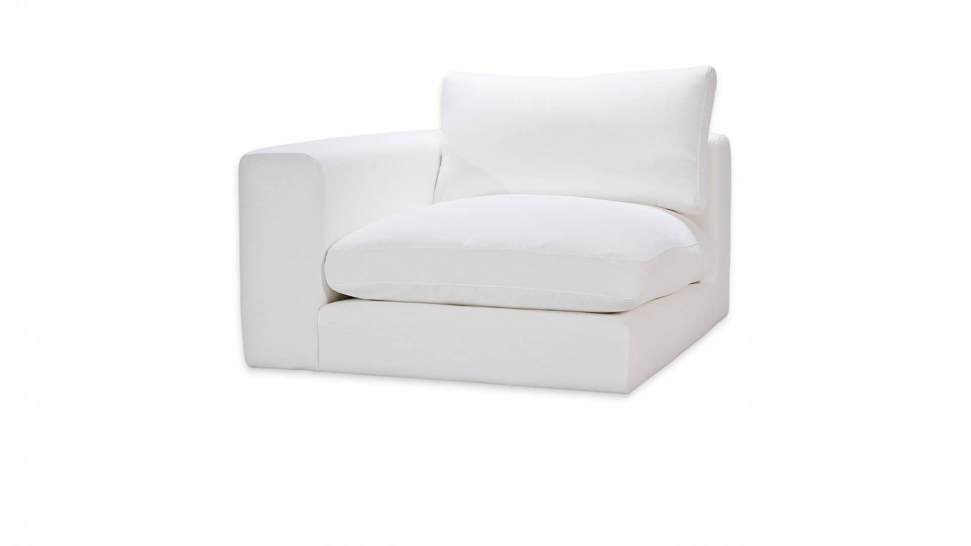 Sleepo Collection - Capri 1-istuttava sohvamoduuli, vasen käsinoja, valkoinen, 107 cm - Textil - Sohvat