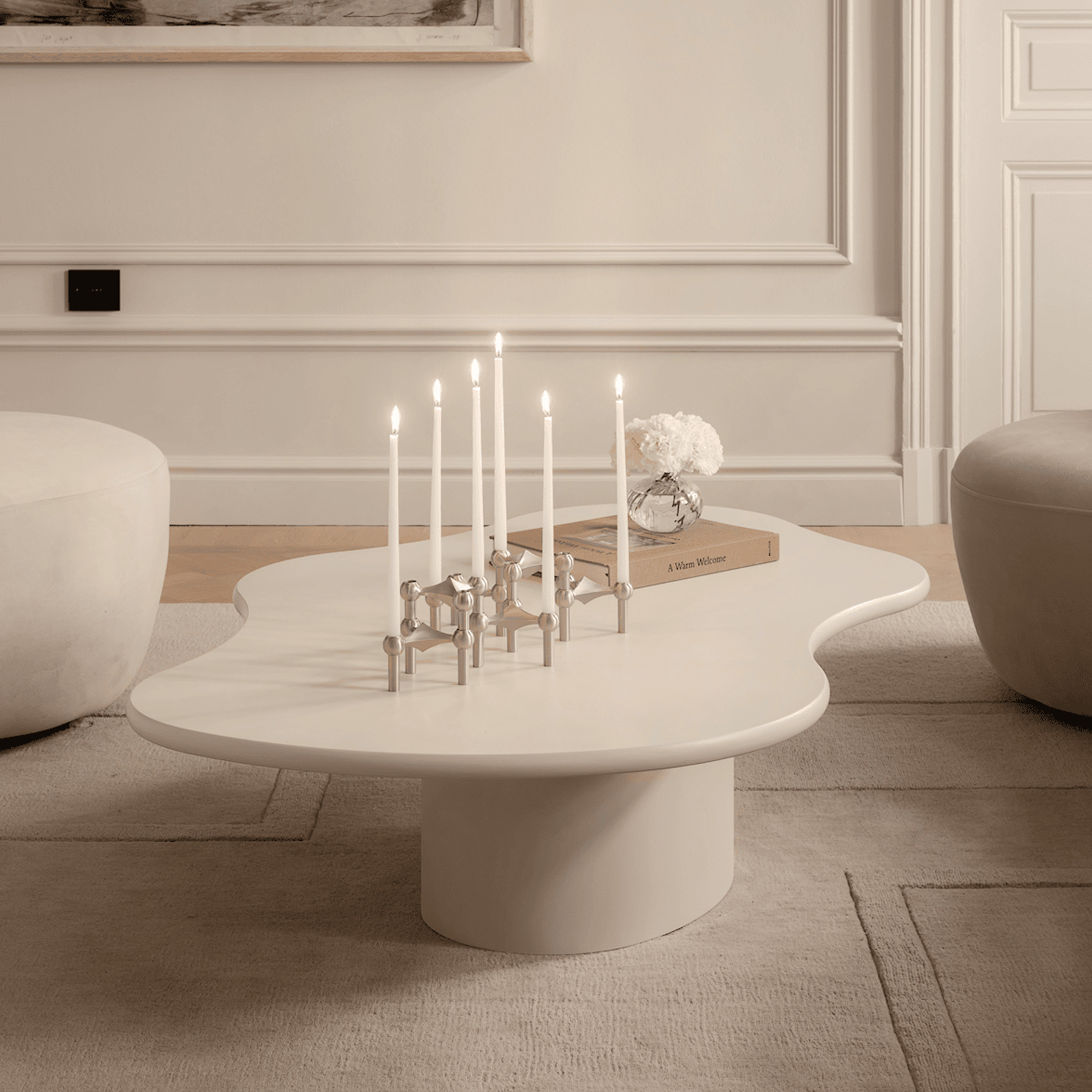 Sleepo Collection Sunday Soffbord Creme 135cm