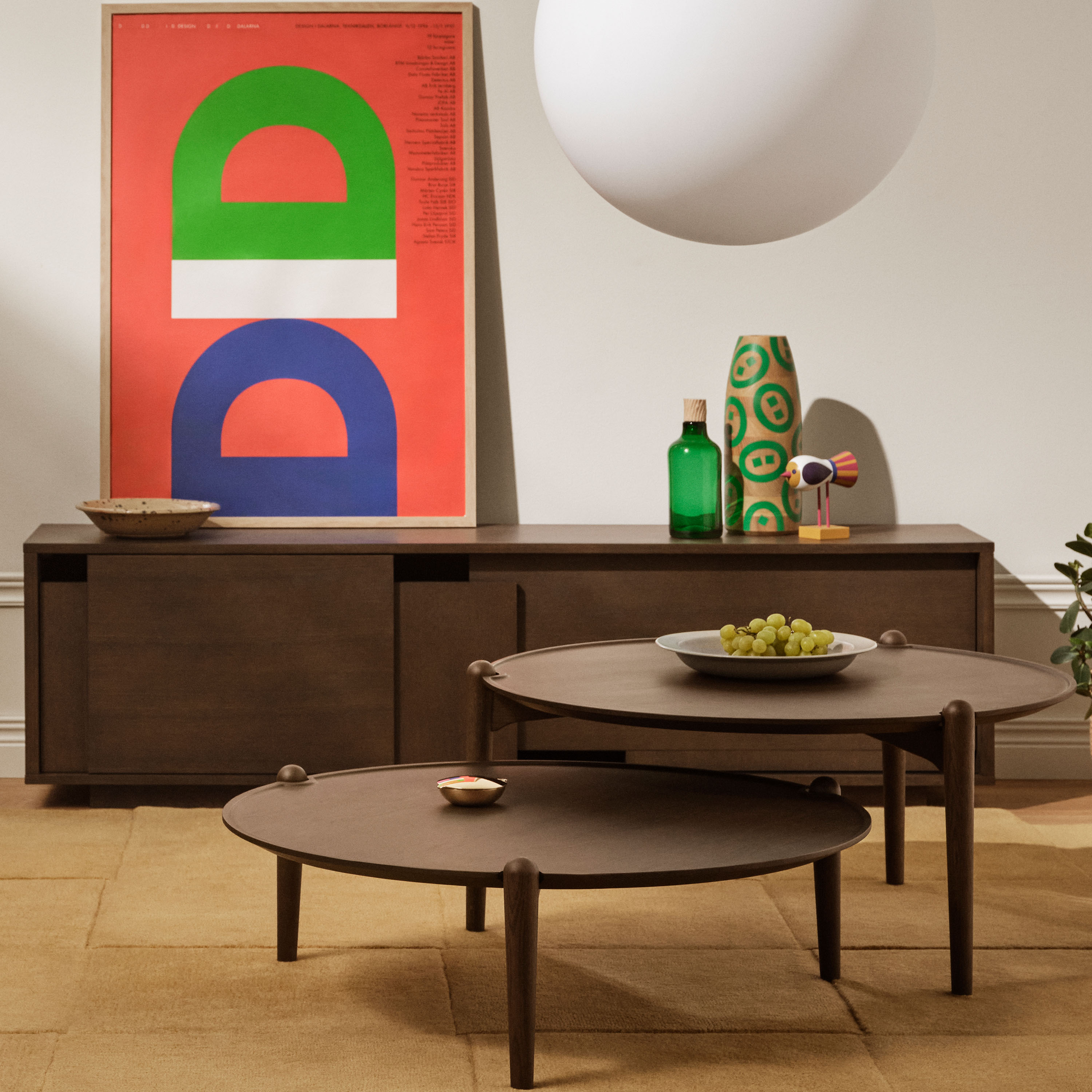 Design House Stockholm Aria Soffbord Low Dark Oak Ø90