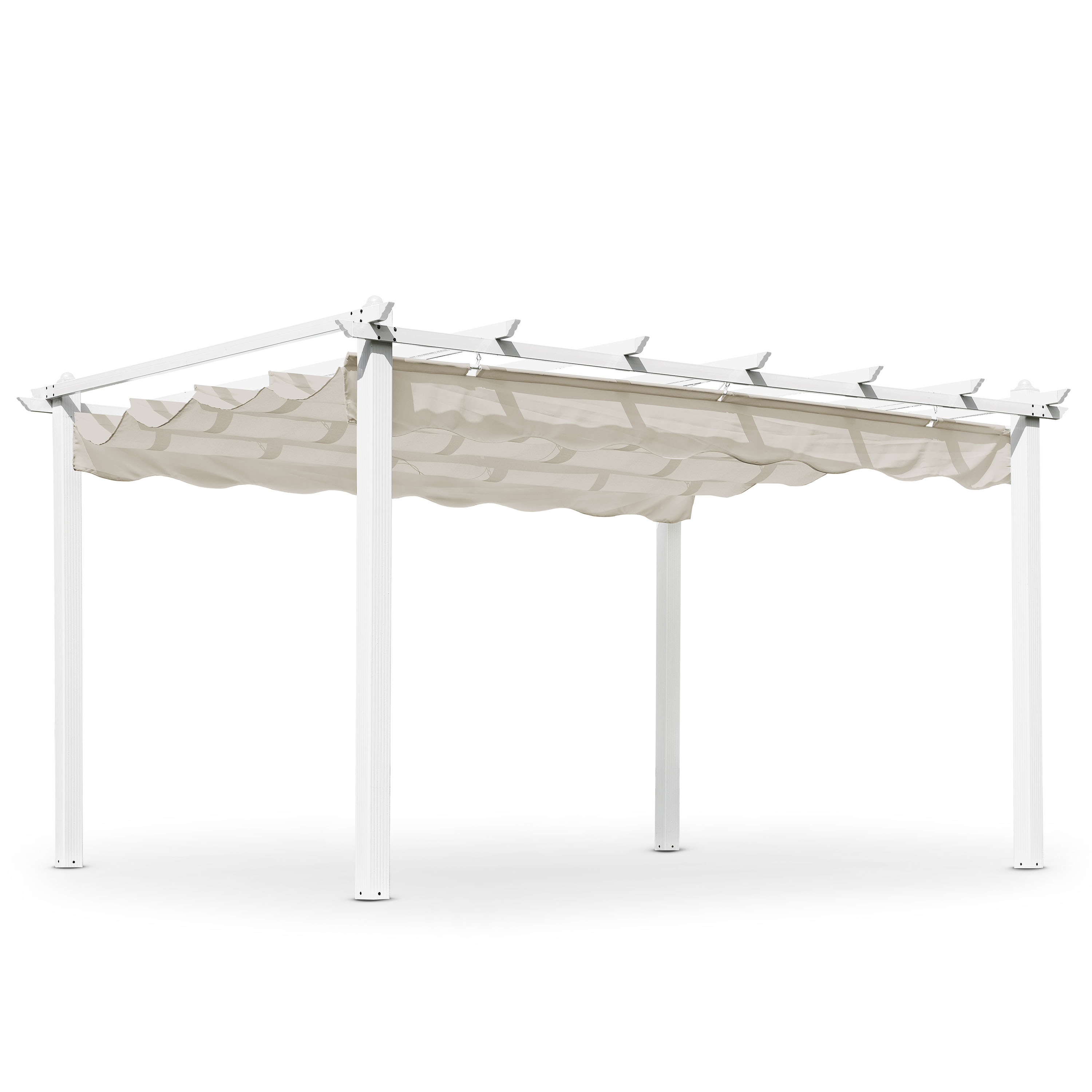 Hillerstorp - Valkoinen - Aluminium, polyestertak - Aurinkovarjot
