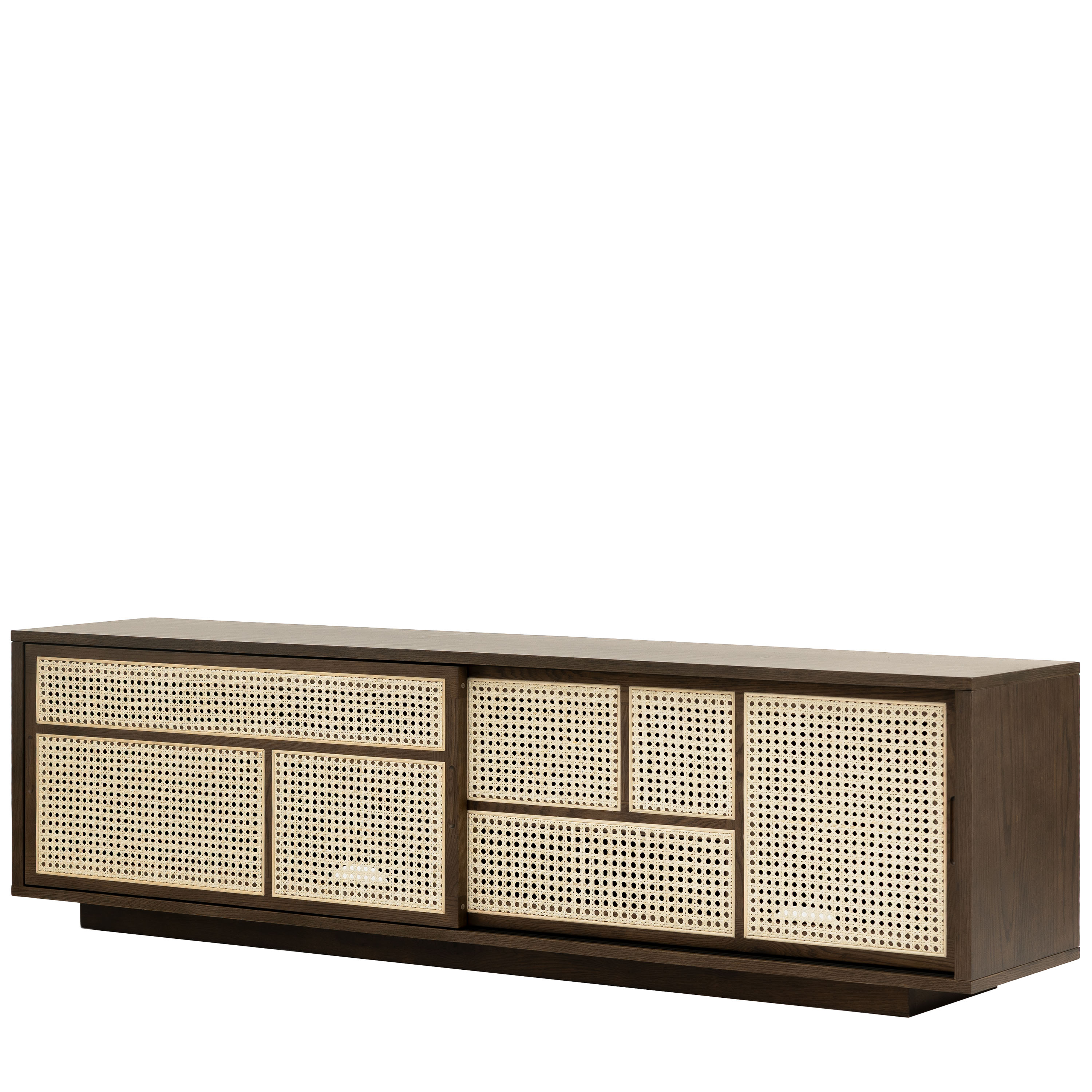 Air Sideboard Low Dark Oak/Cane 180cm