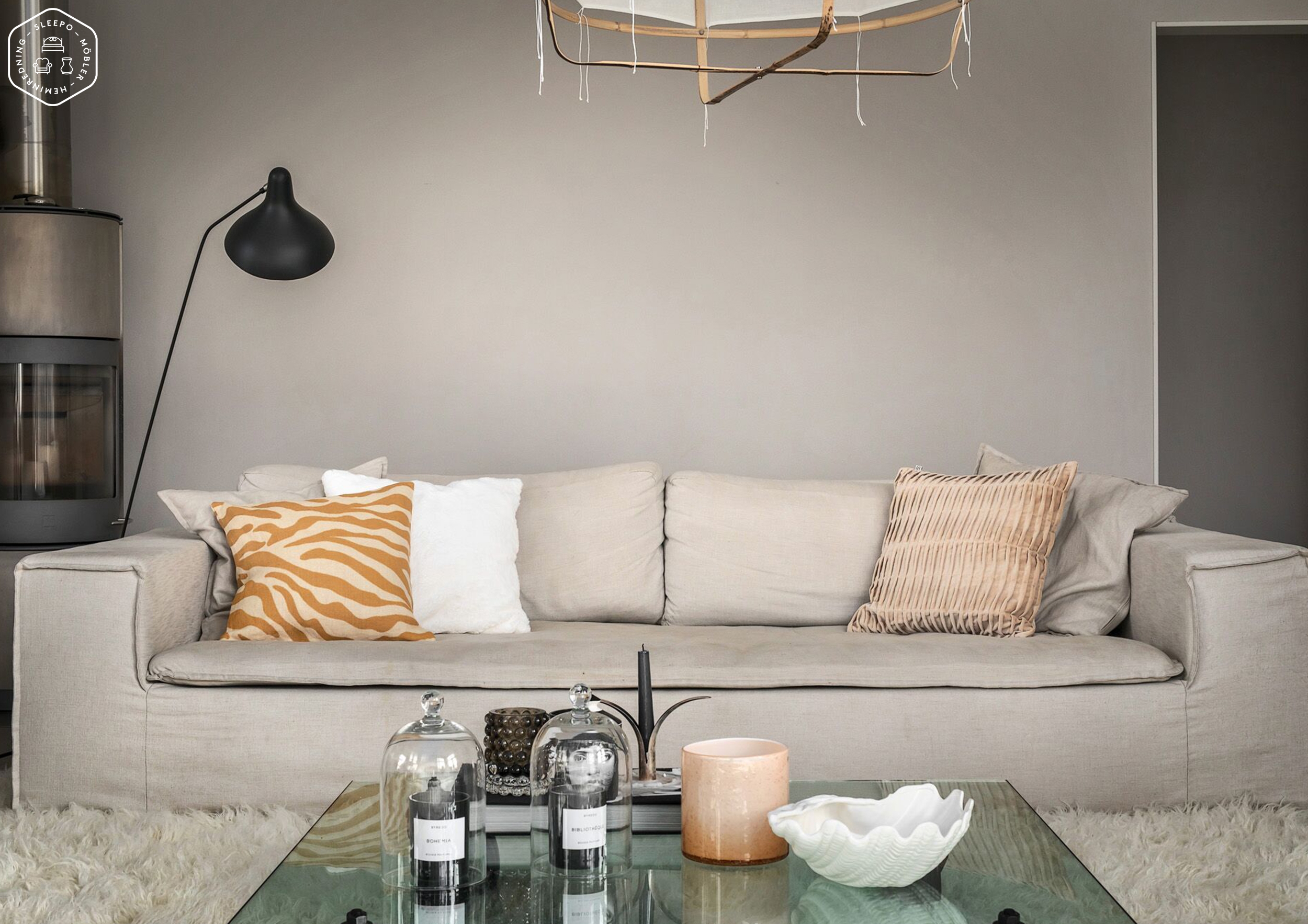 Chhatwal &amp; Jonsson Zebra Linen Kuddfodral Spicy Yellow 50x50