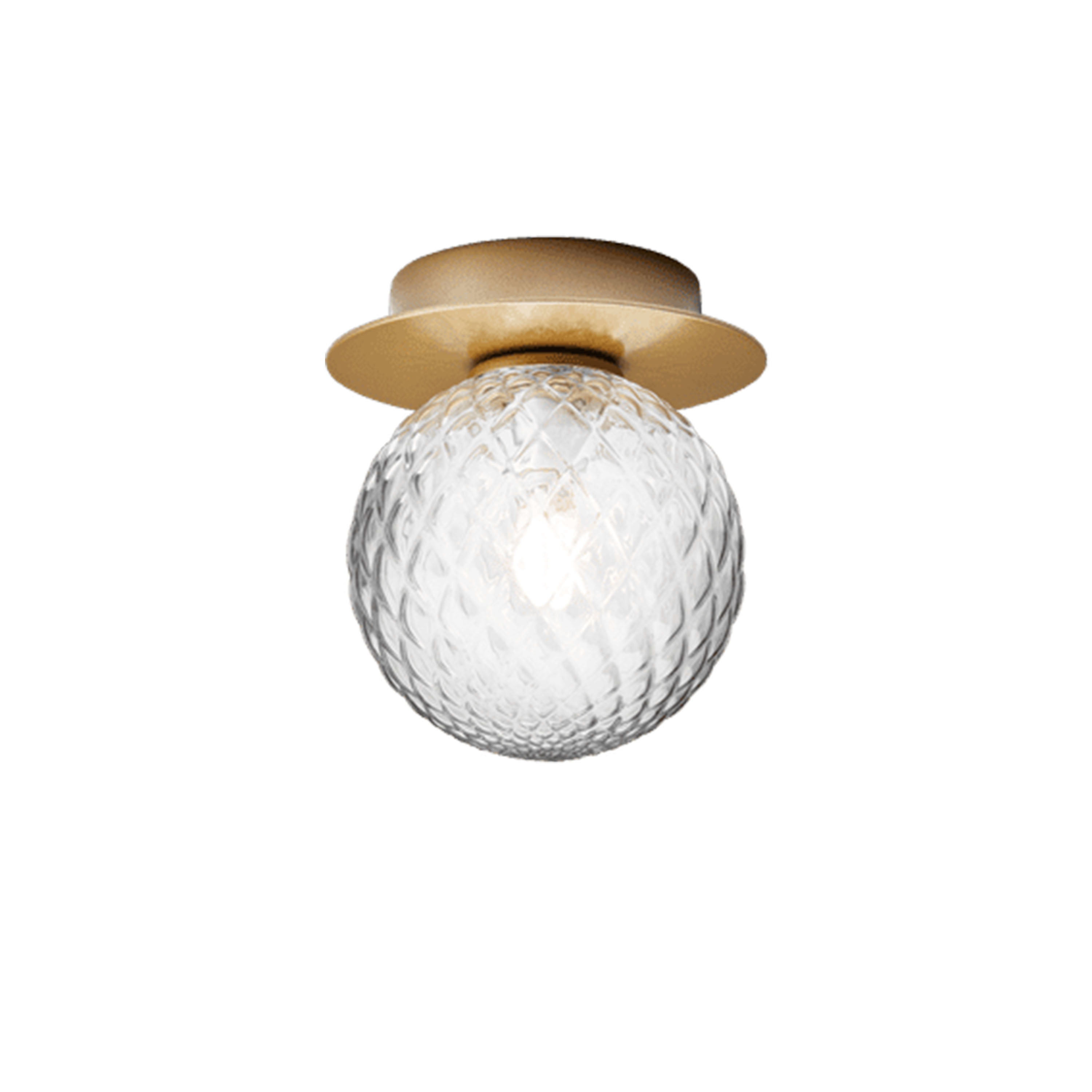 Nuura Liila 1 Vägg/Taklampa Nordic Gold/Optic Clear Small