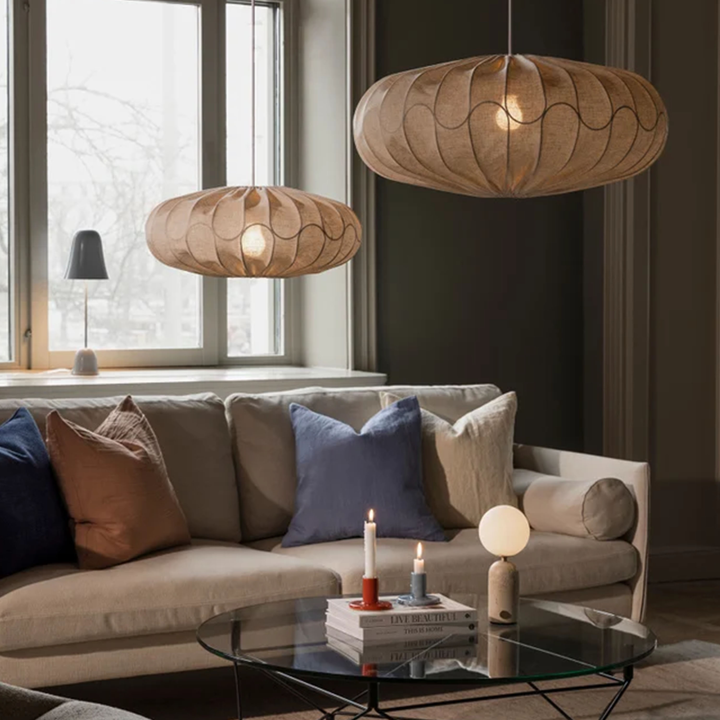 Globen Lighting Bladverk Lampeskjerm Beige Ø70
