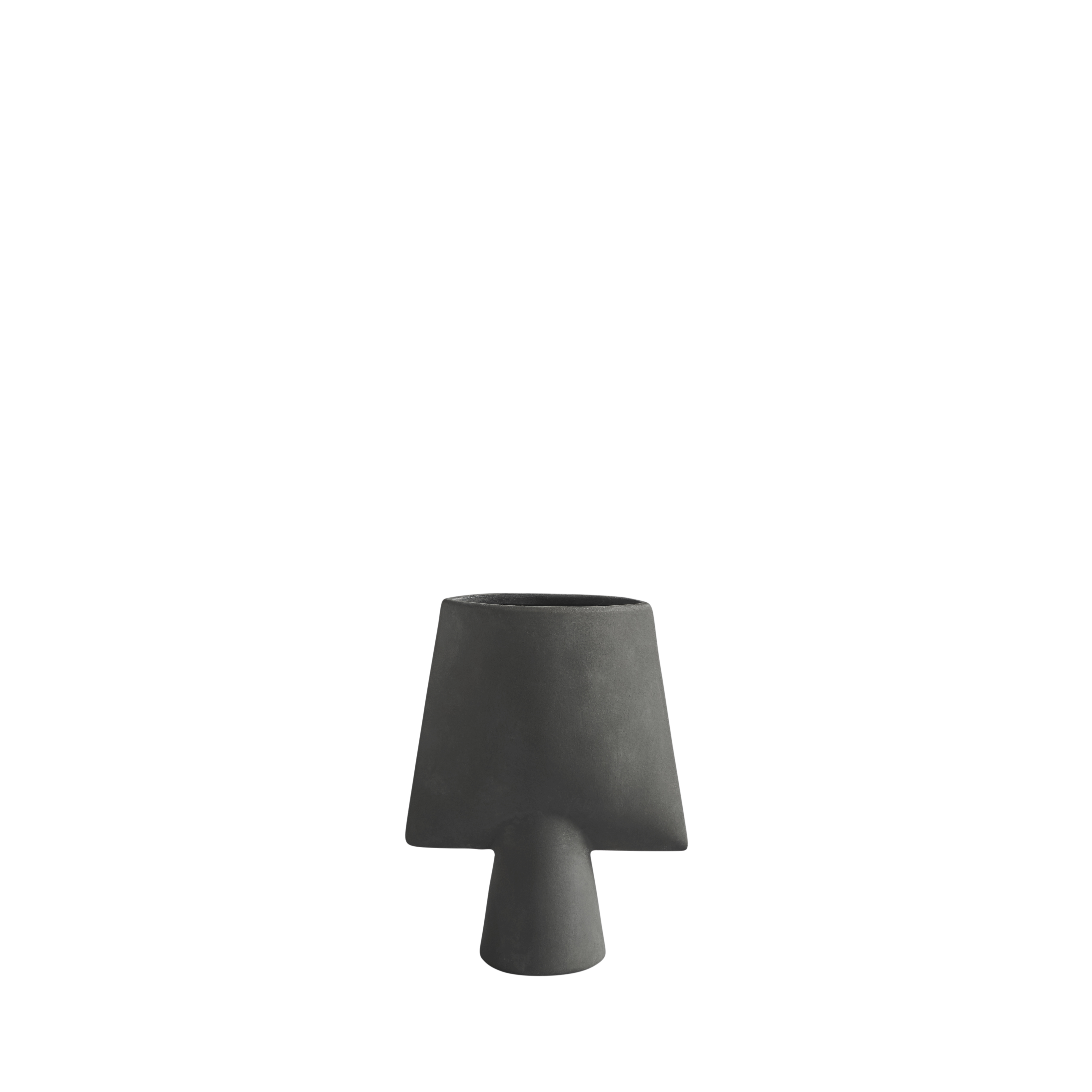 101 Copenhagen - Sphere Vase Square Dark Grey Mini - Grau