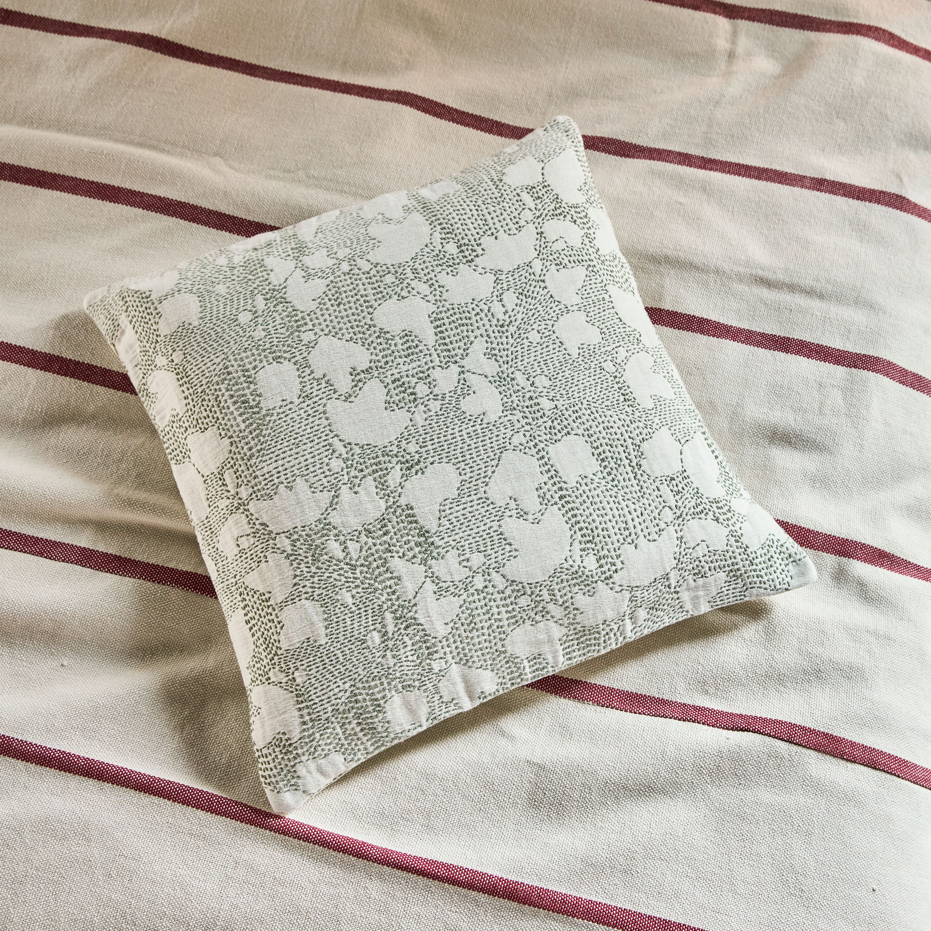 House Doctor Mori Pyntepute Off-White/Khaki 50x50