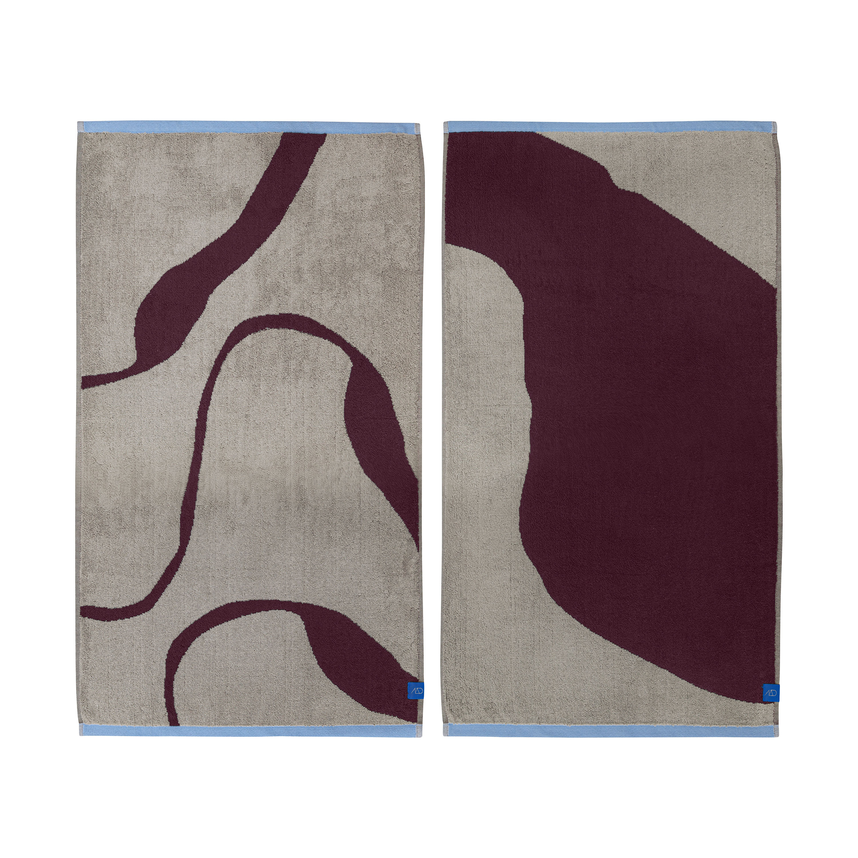 Nova Arte Handtuch Wein/Sand 50x90 2er-Pack