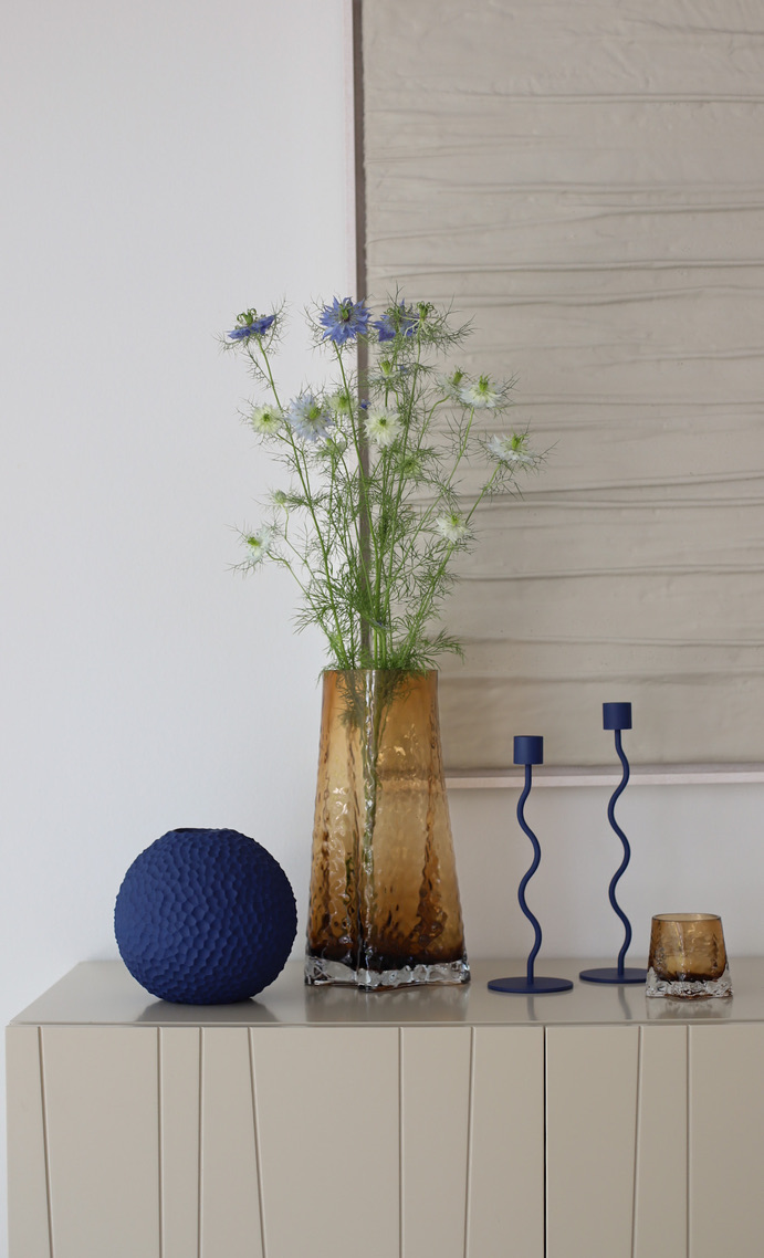 Cooee Design Curved Kerzenhalter Royal Blue 23cm