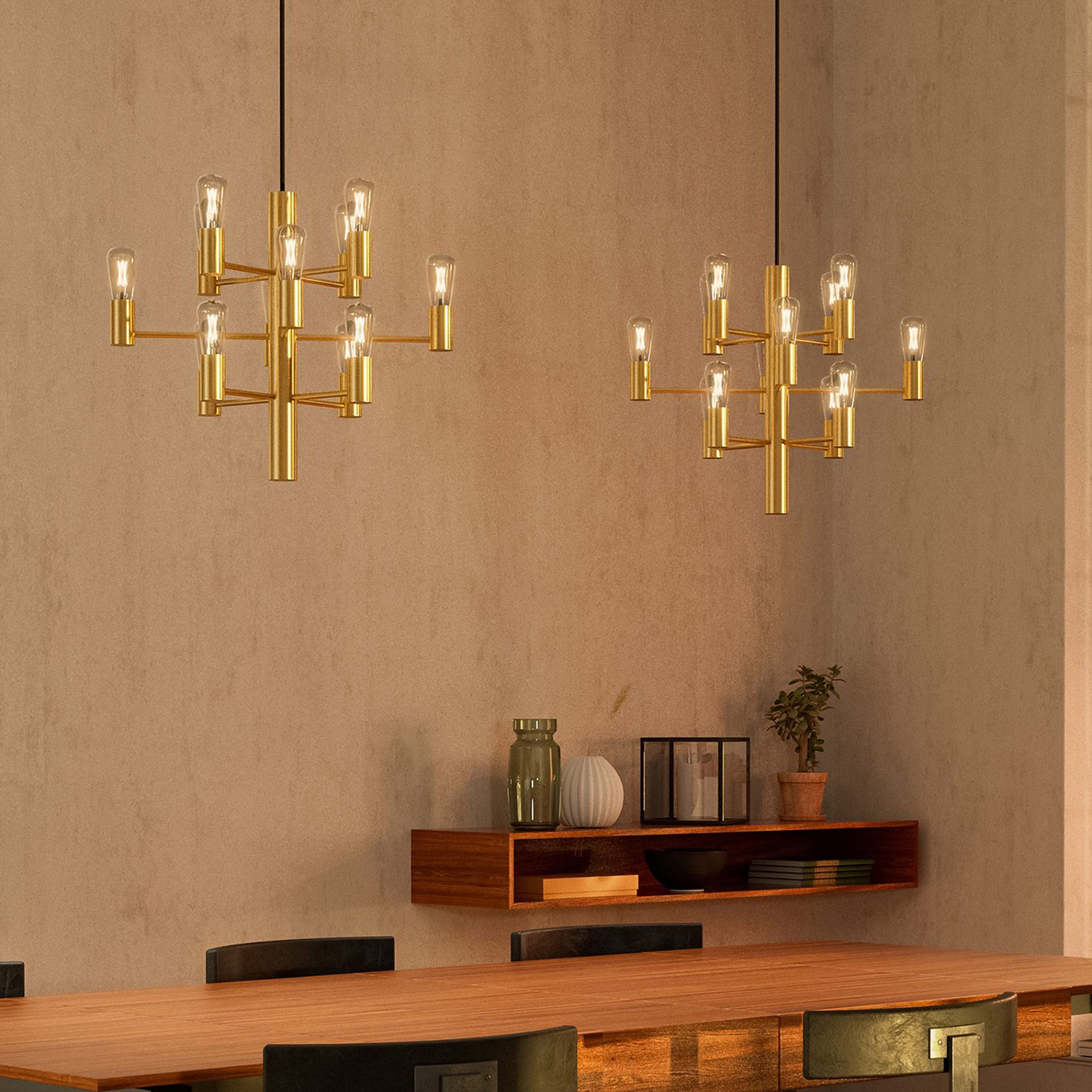 Herstal Manola Mini 12 Taklampa Satin Mässing