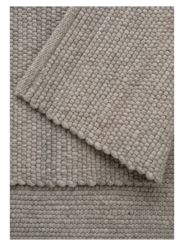 Linie Design Agner Runde Wollmatte Light Grey Ø240