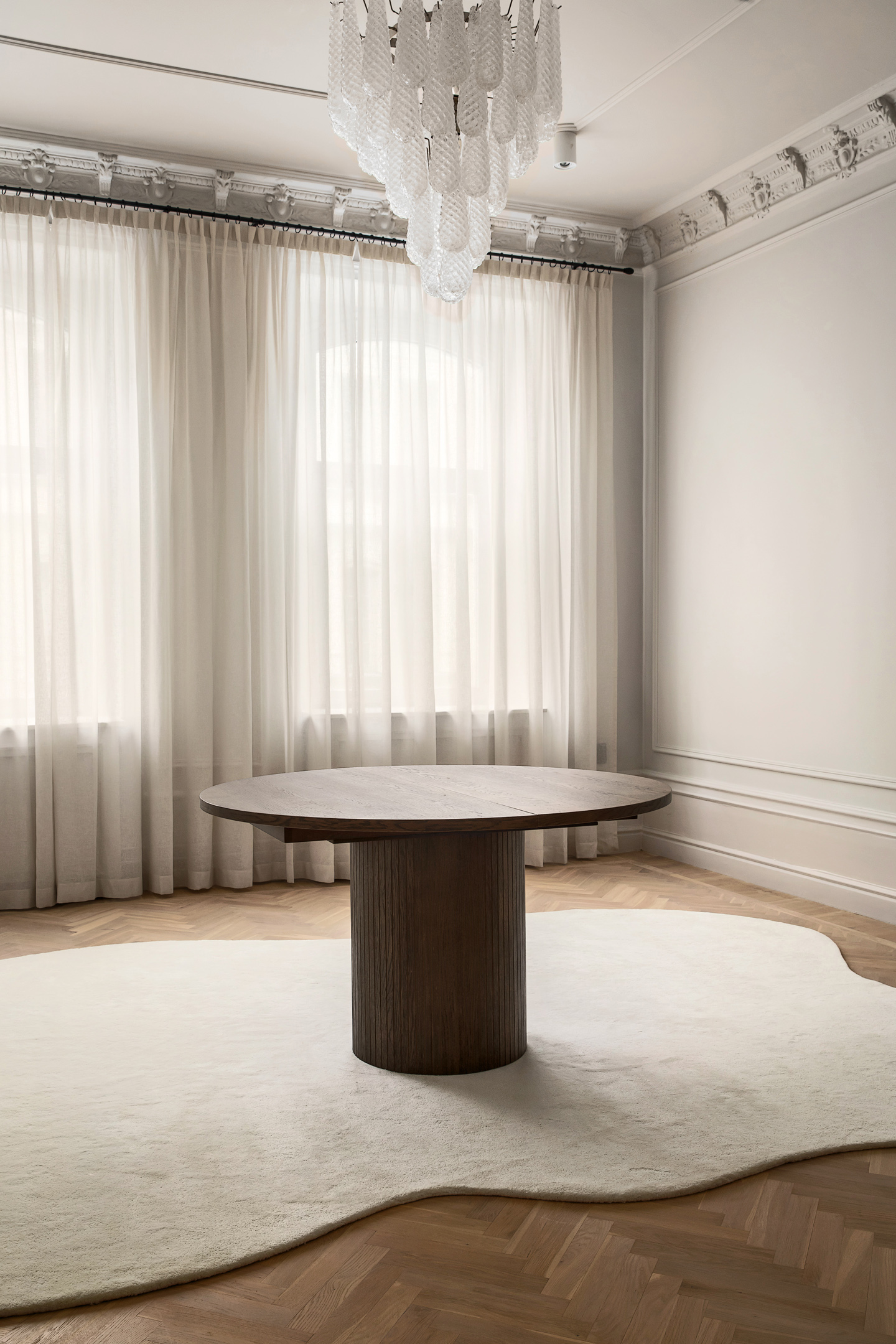 Sleepo Collection Bauer Matbord Brunbetsad Ø130+50