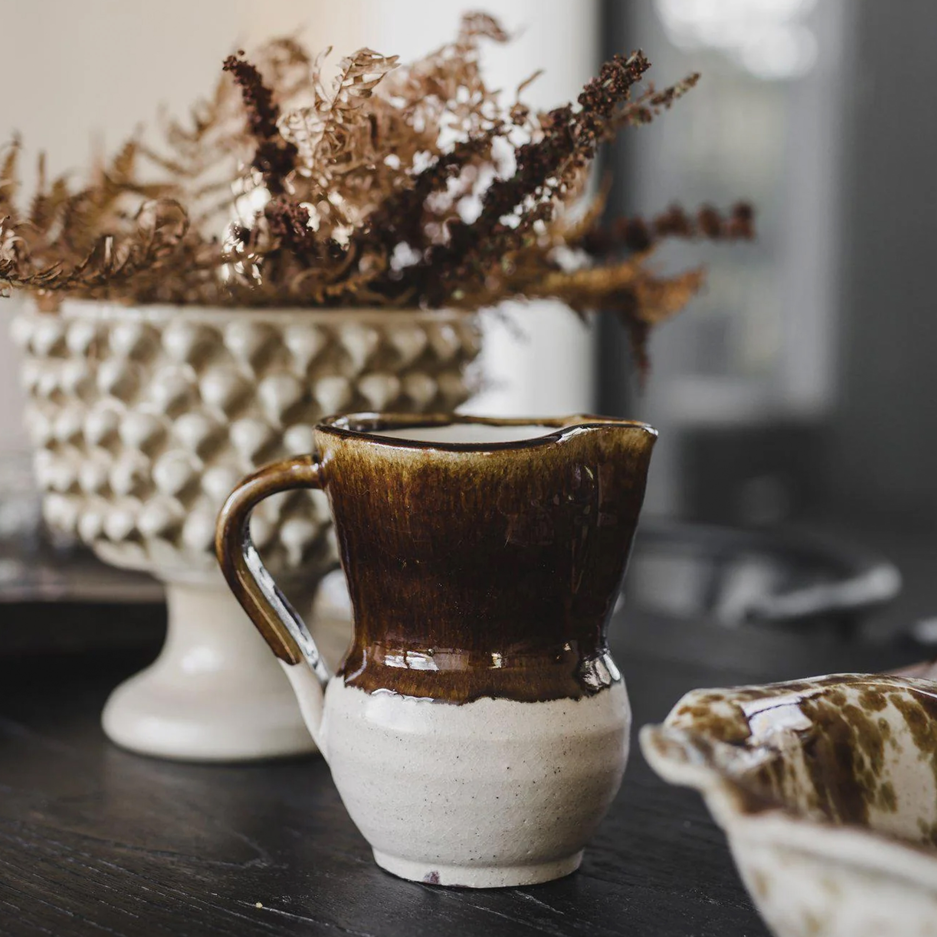 Jakobsdals Ombra Maljakko Ruskea/valkoinen