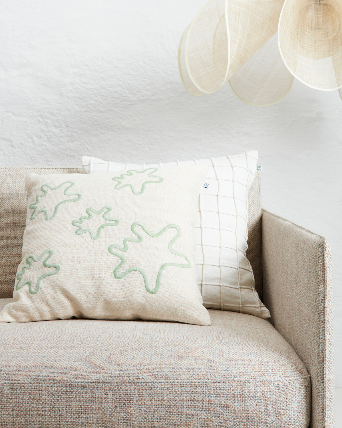 Chhatwal &amp; Jonsson Krisha Putetrekk Linne Aqua 50x50