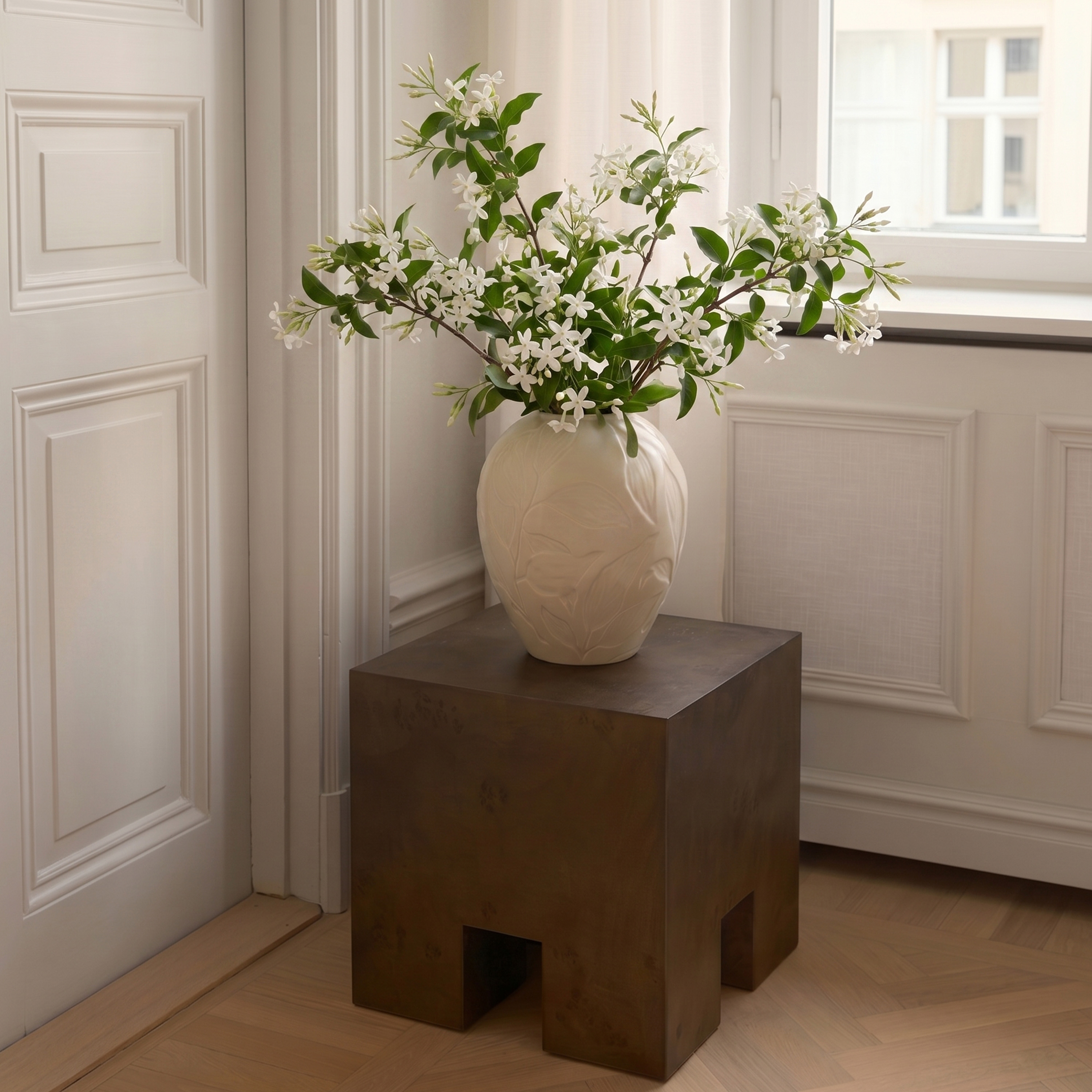 Sleepo Collection Chunky Sidobord Brunbetsad Poppel 40x40