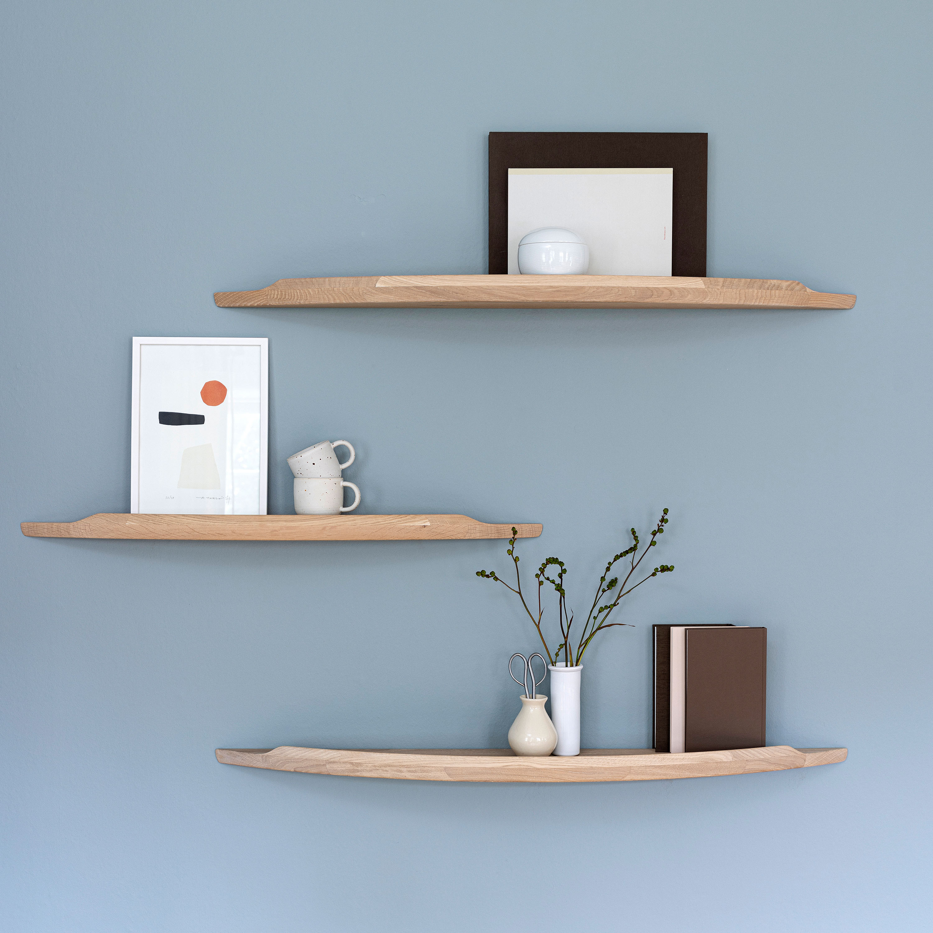 Aakjaer Furniture Arcus Vegghylle Hvitoljet Eik Medium