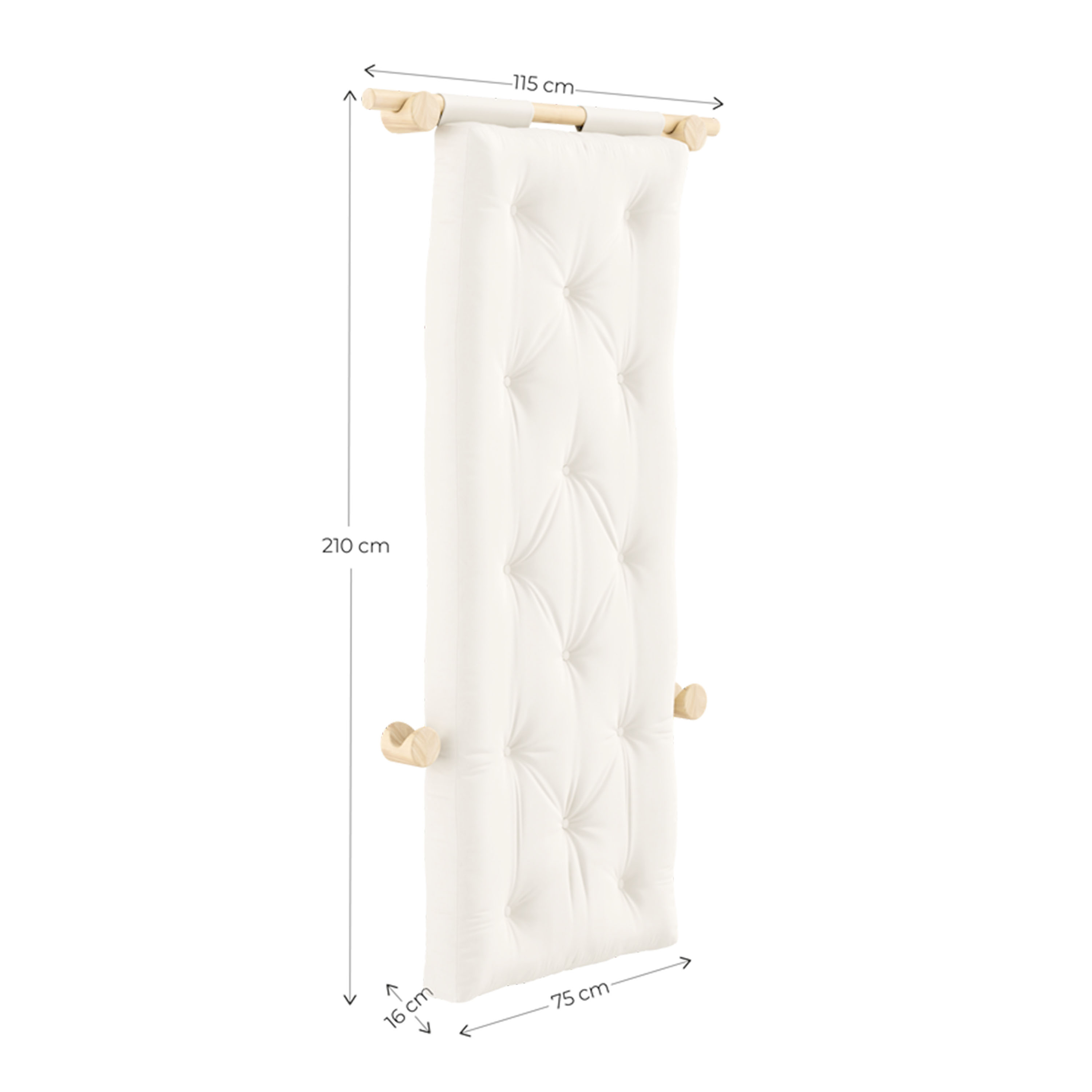 Karup Design Hooked Vuodesohva Raw/Natural 75x200