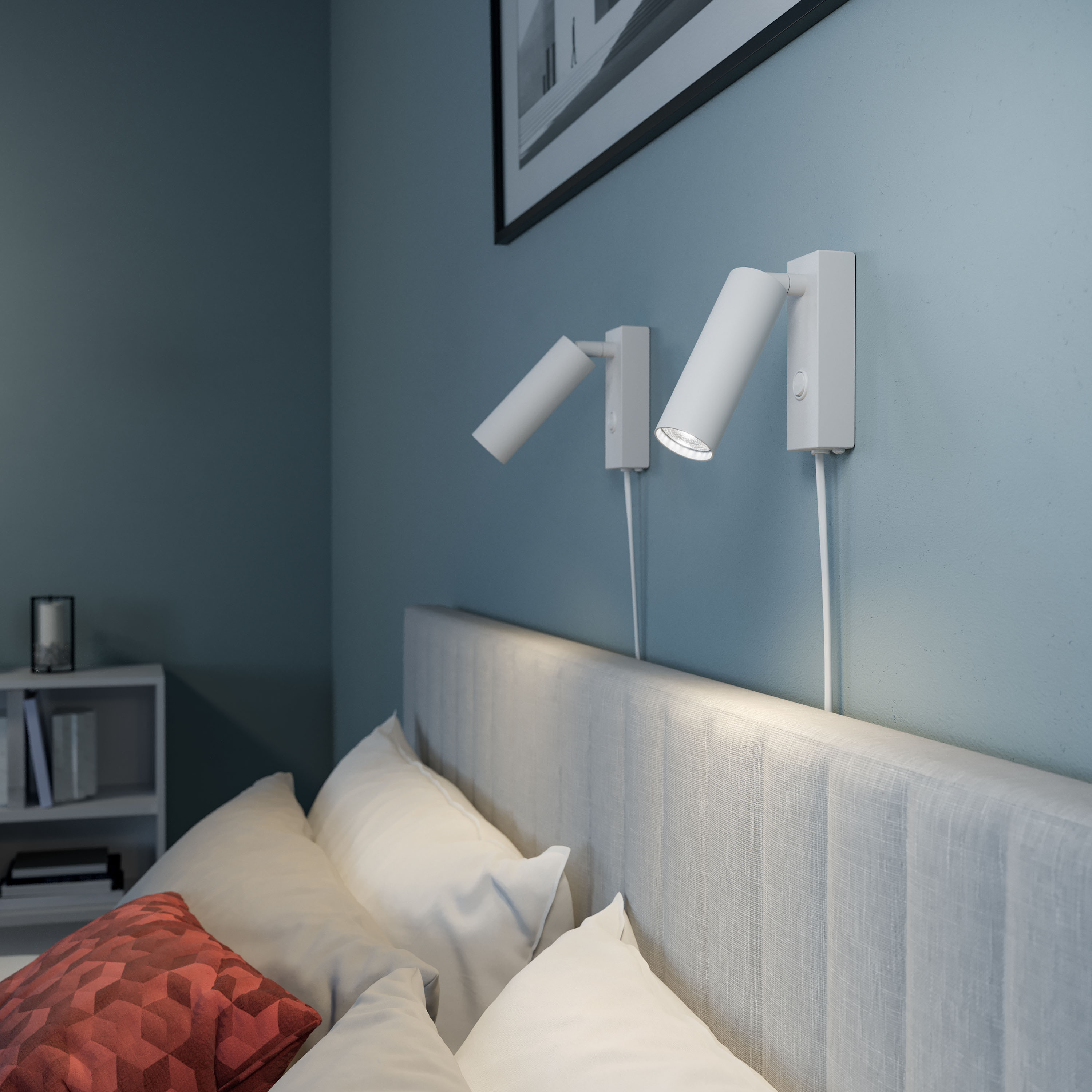 Herstal Pipeline Seinävalaisin Matta valkoinen