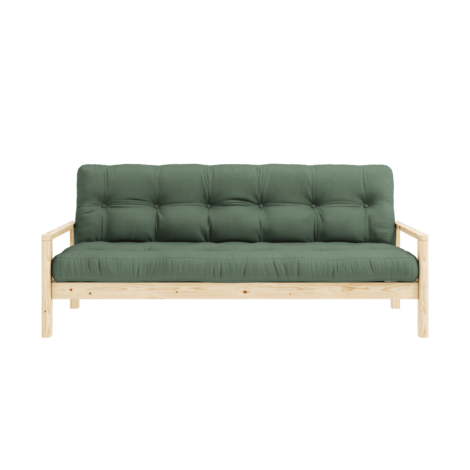 Karup Design Knob Sovesofa Natur/Oliven Grønn 130cm