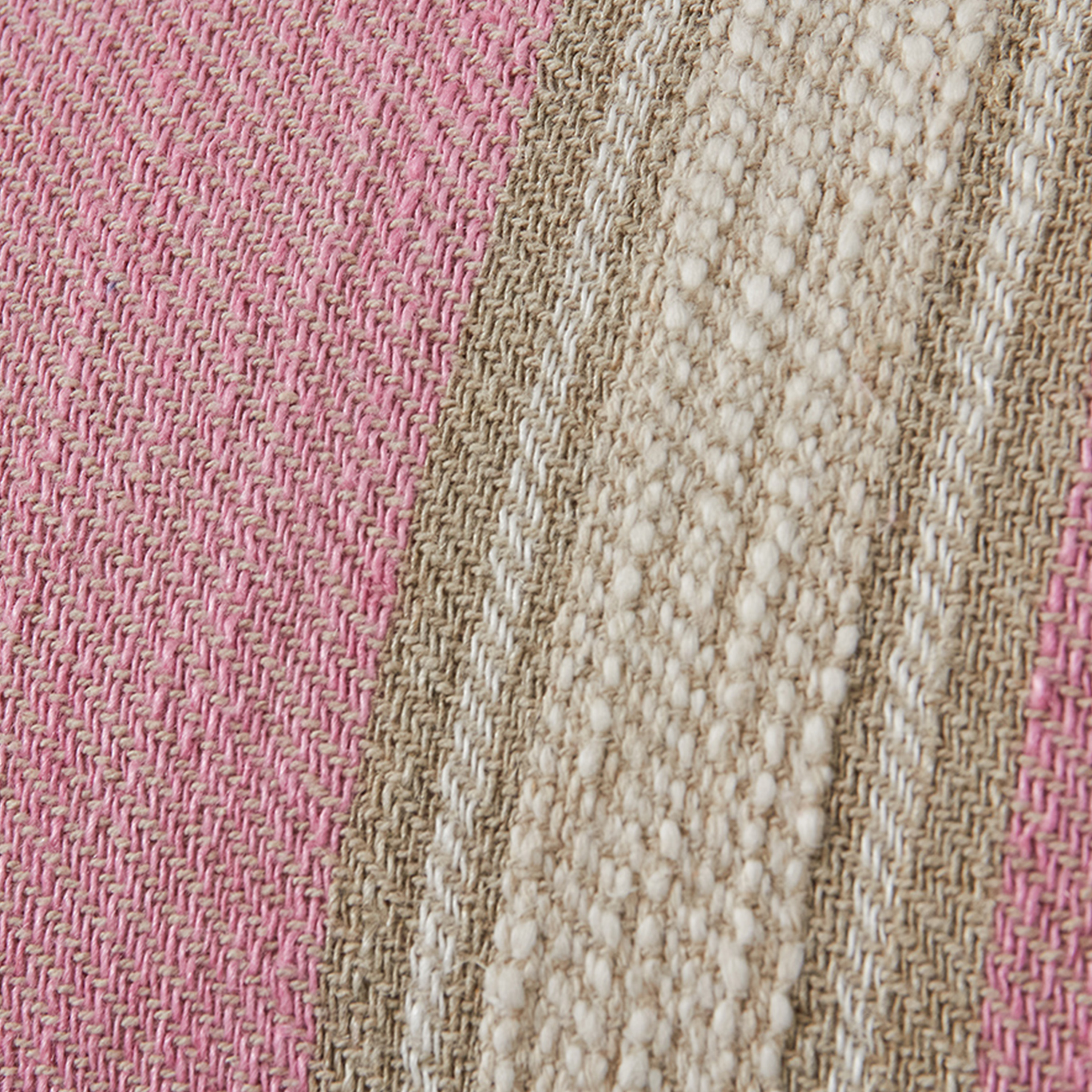 HKliving Woven Dekorativ pute Striped Blush 60x40