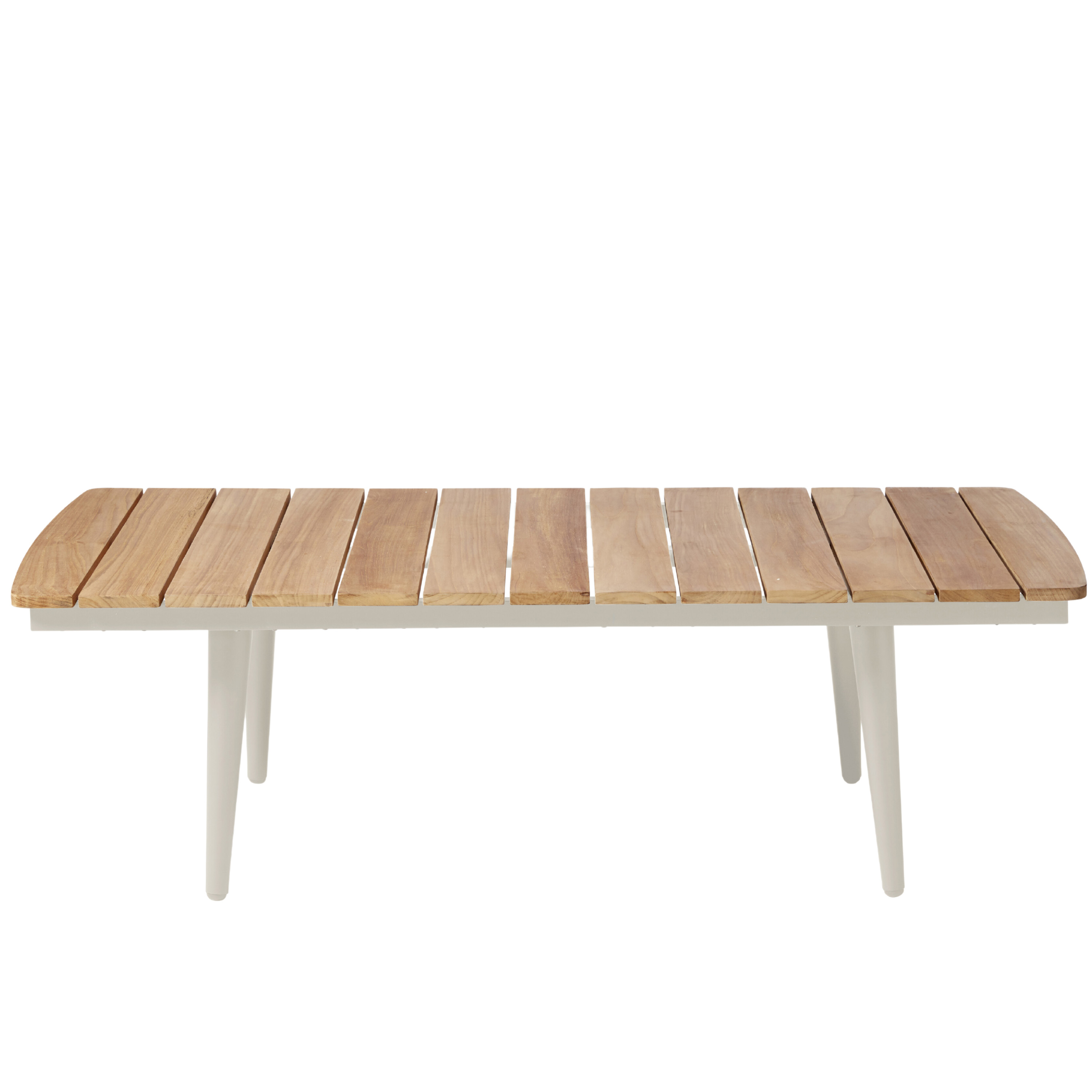 Cinas - Rio Sofabord Sandy Grey/Teak 120x60 - Beige  - Sofabord og Sidebord Utendørs