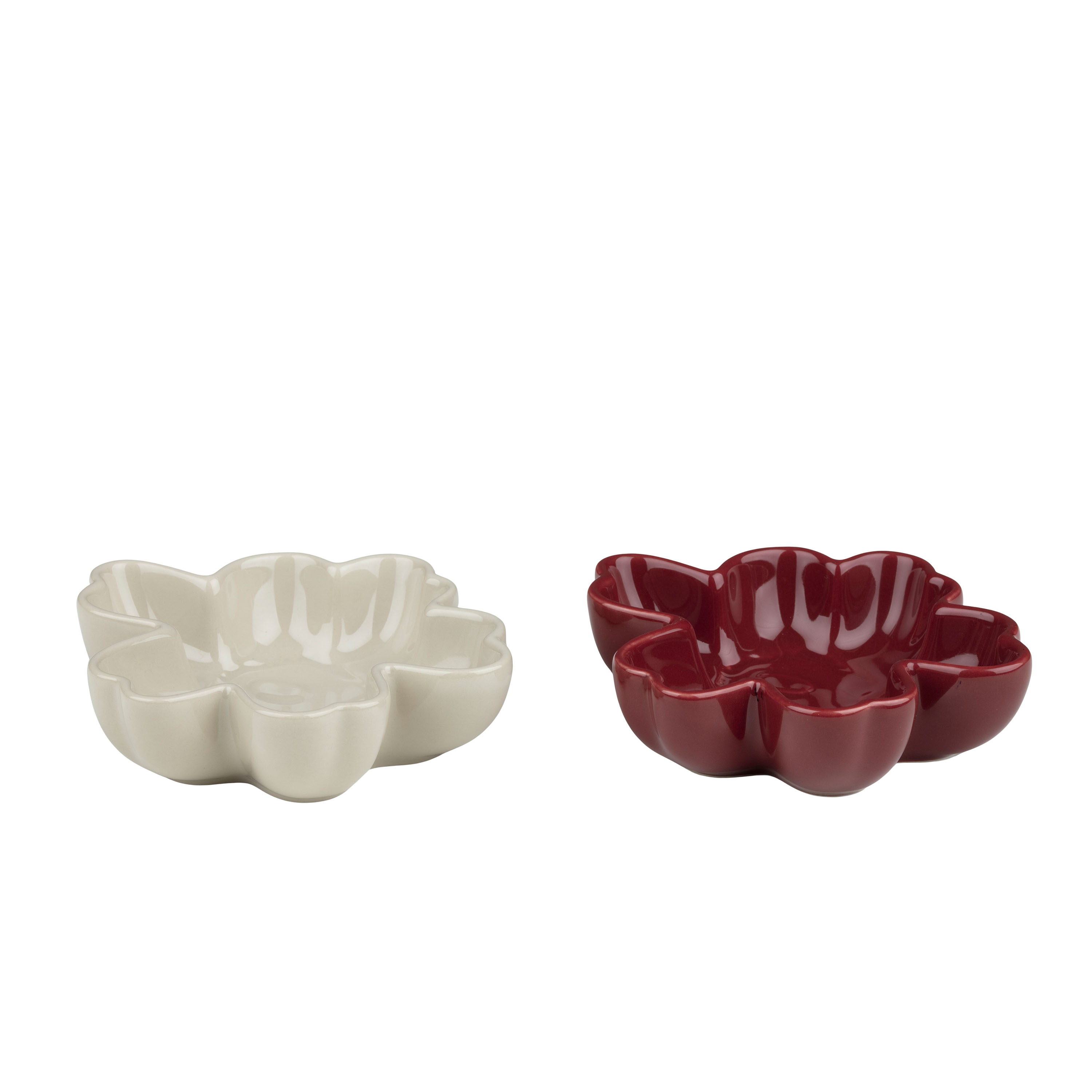 Unikko Skål Burgundy/Off White 11cm 2-pack