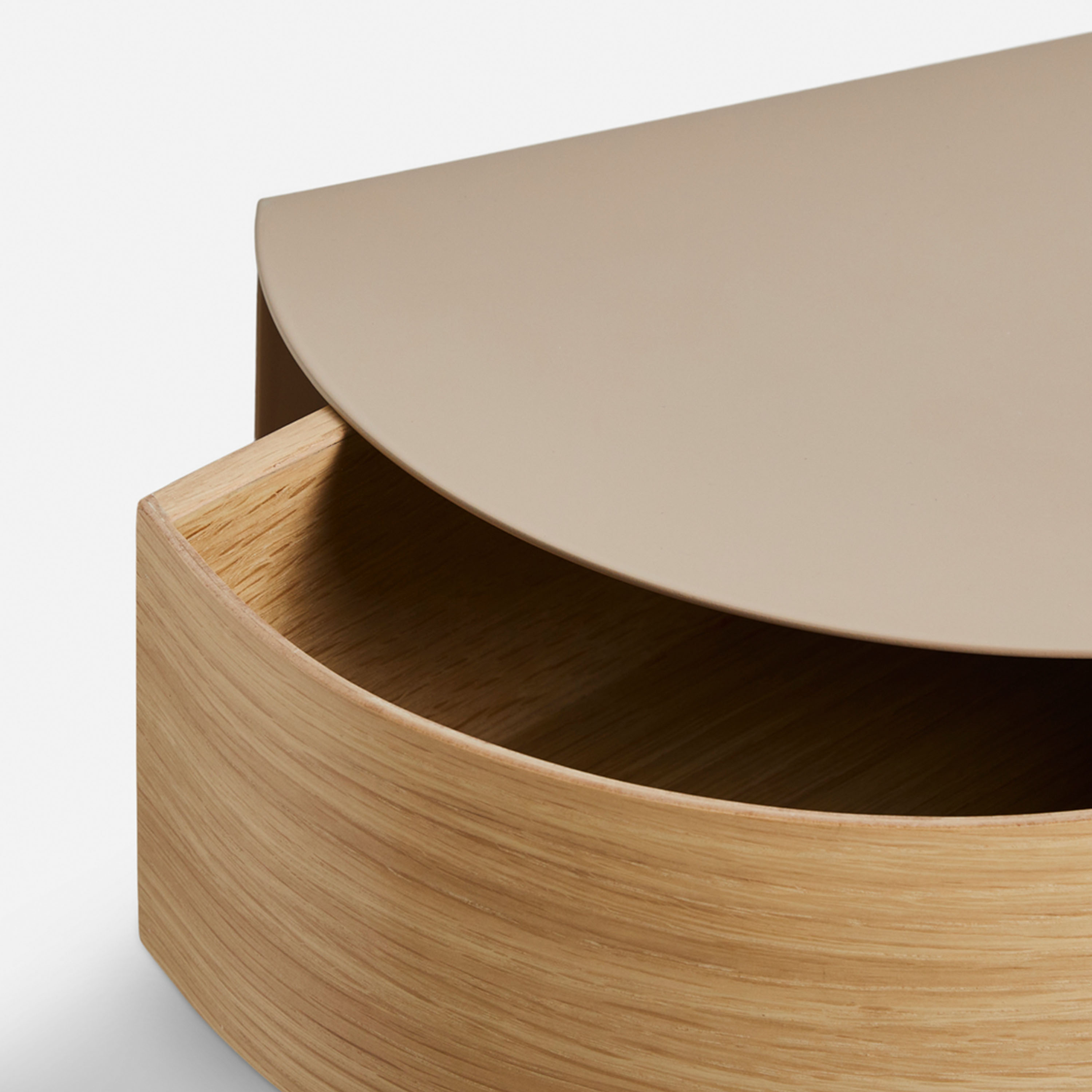 Woud Wallie Yöpöytä Tammi/Harmaanbeige