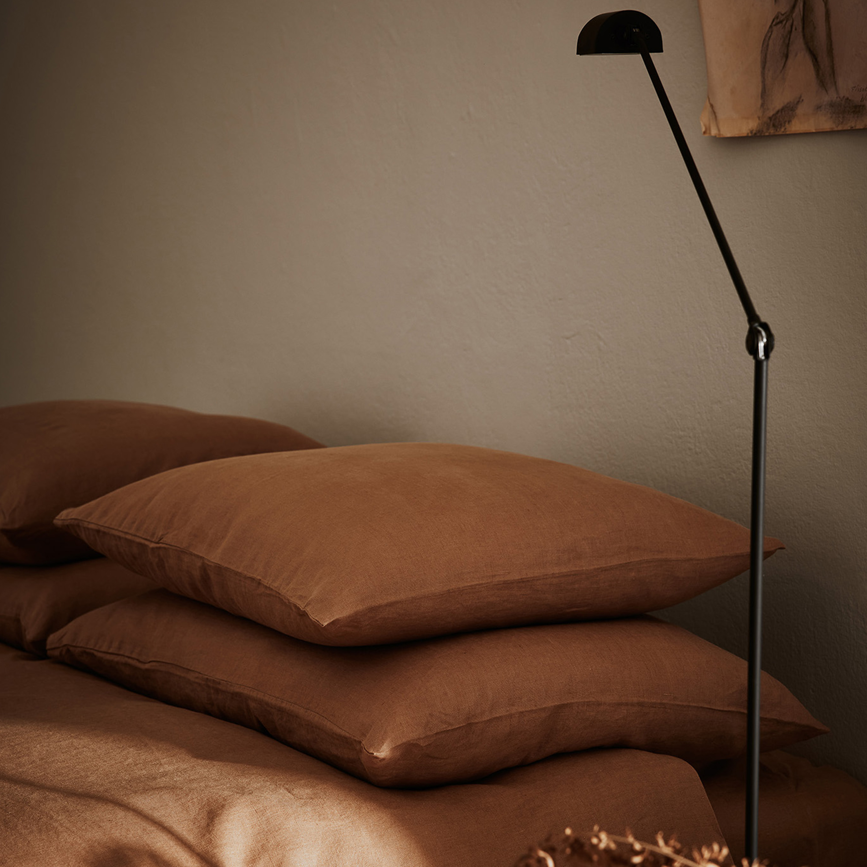 Tell me more Örngott Linne Hazelnut 50x60 2-pack