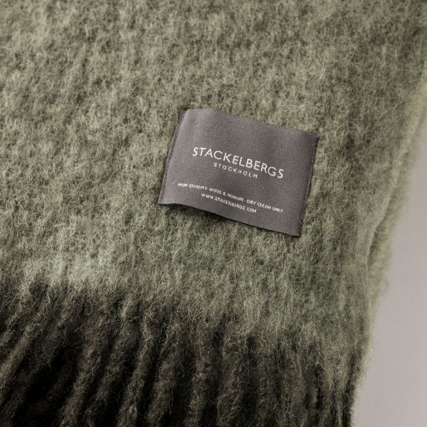 Stackelbergs Mohair Pläd Moss/Green Melange