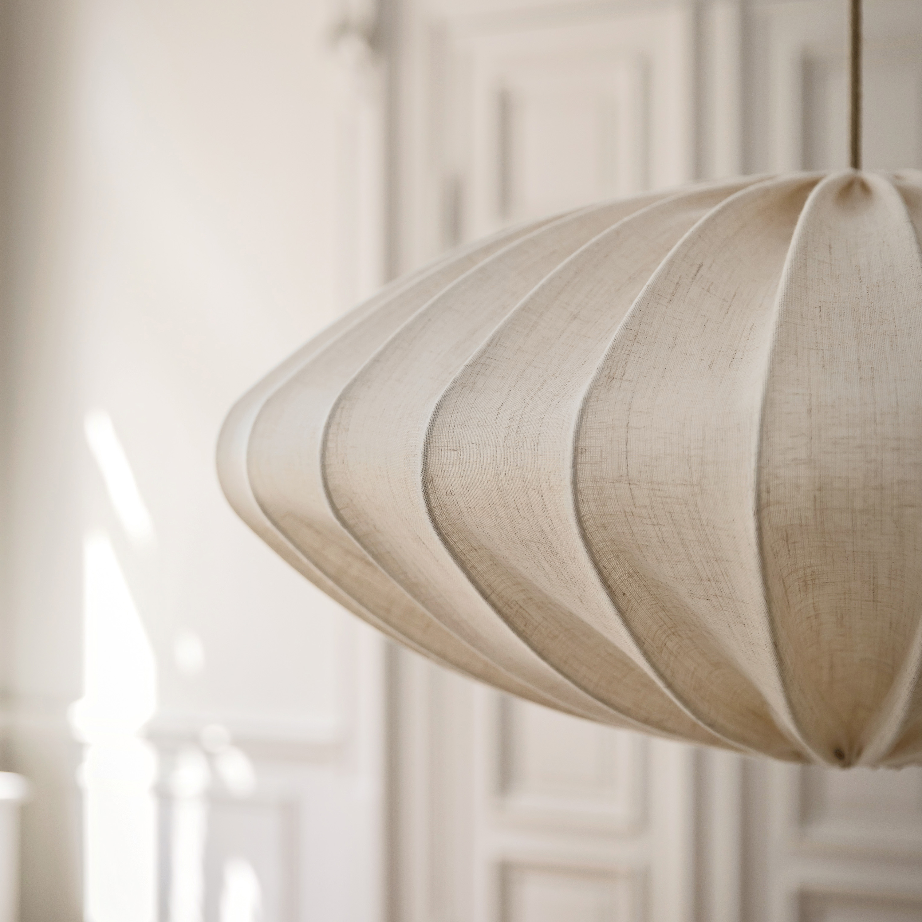 Watt &amp; Veke Ellipse Deckenlampe Leinen Natur 80