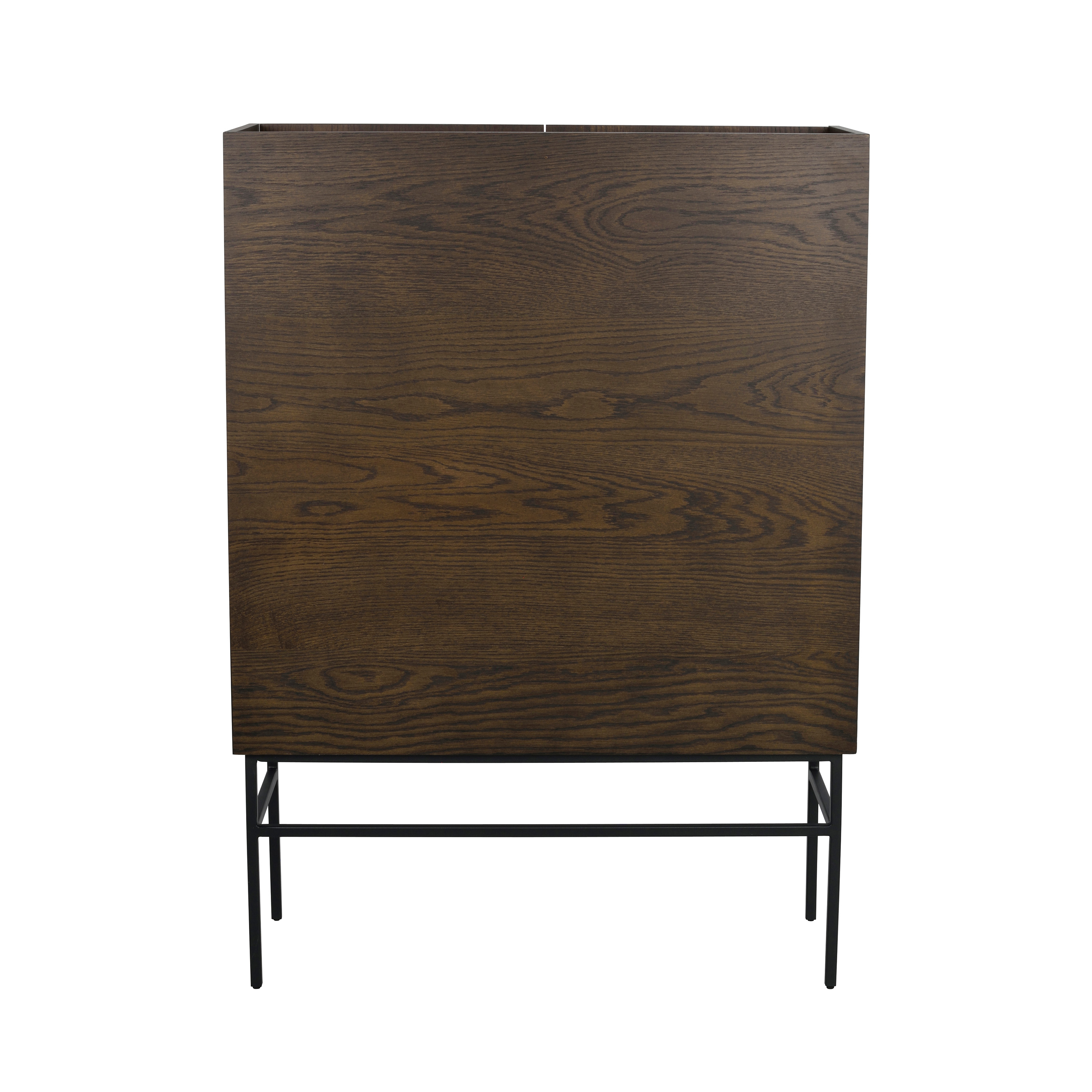 Rowico Home Halifax Schrank Braun/Schwarz 100cm