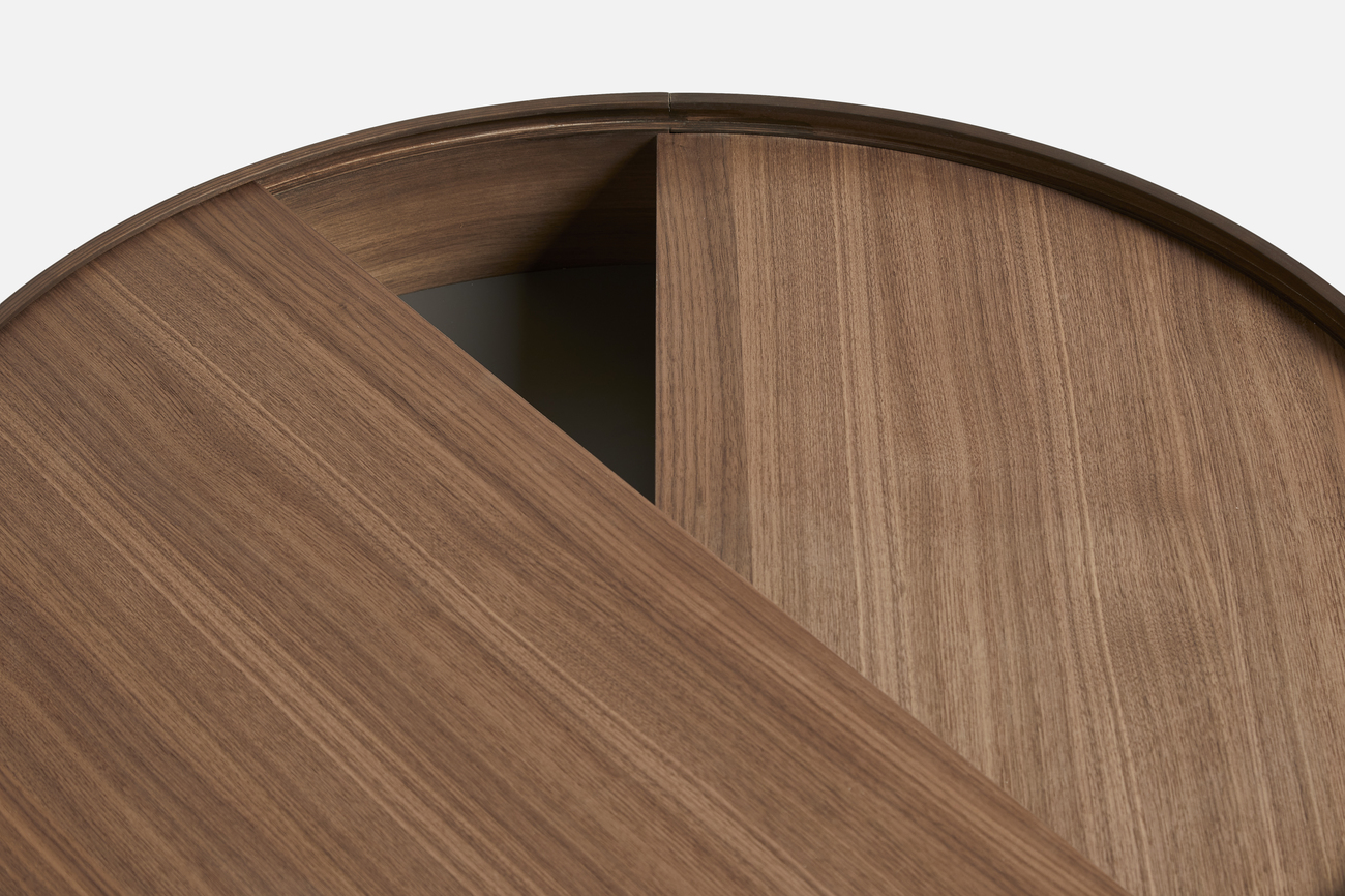 Woud Arc Soffbord Walnut Ø89