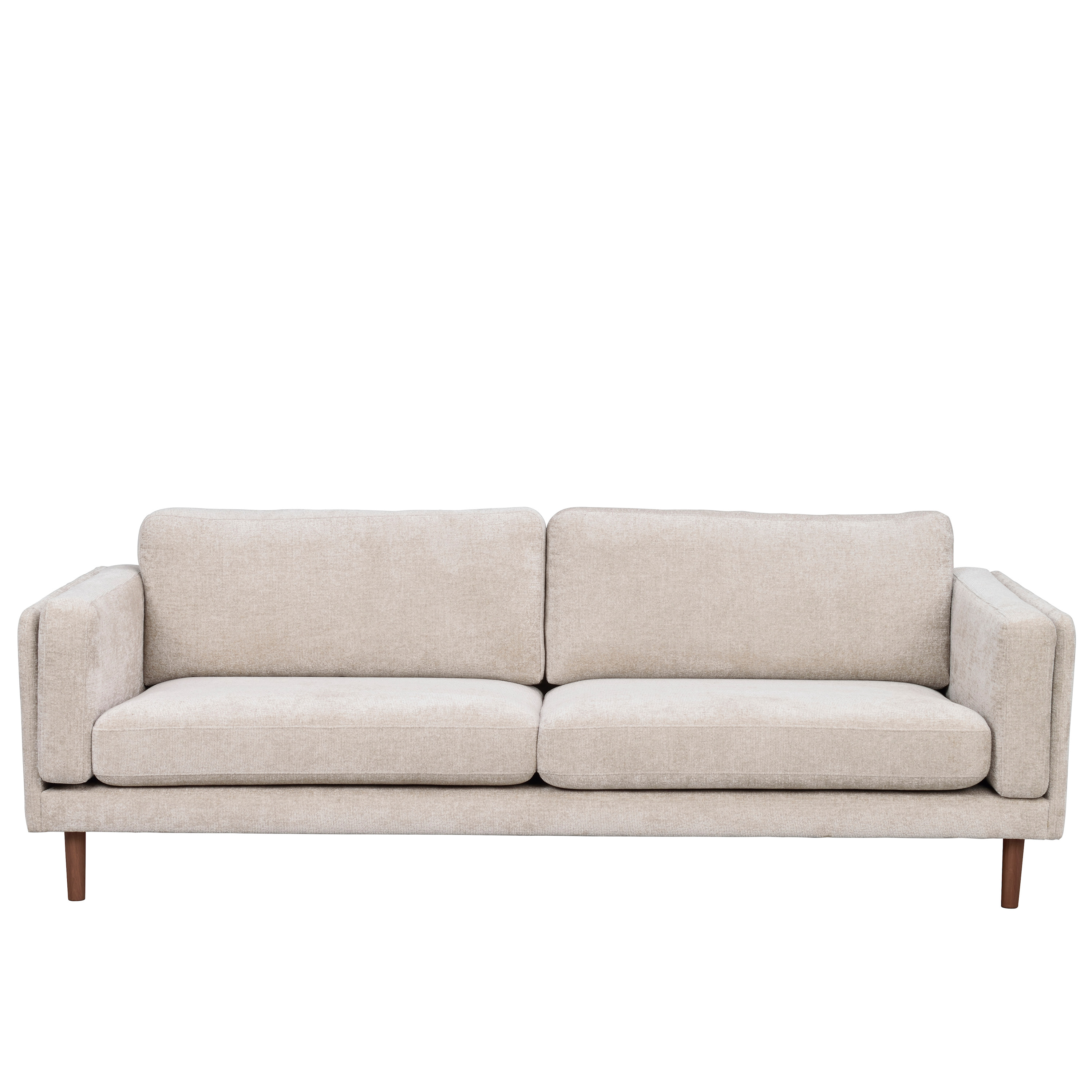 Braden 3-Sitzer Sofa Hellbeige/Braune Eiche